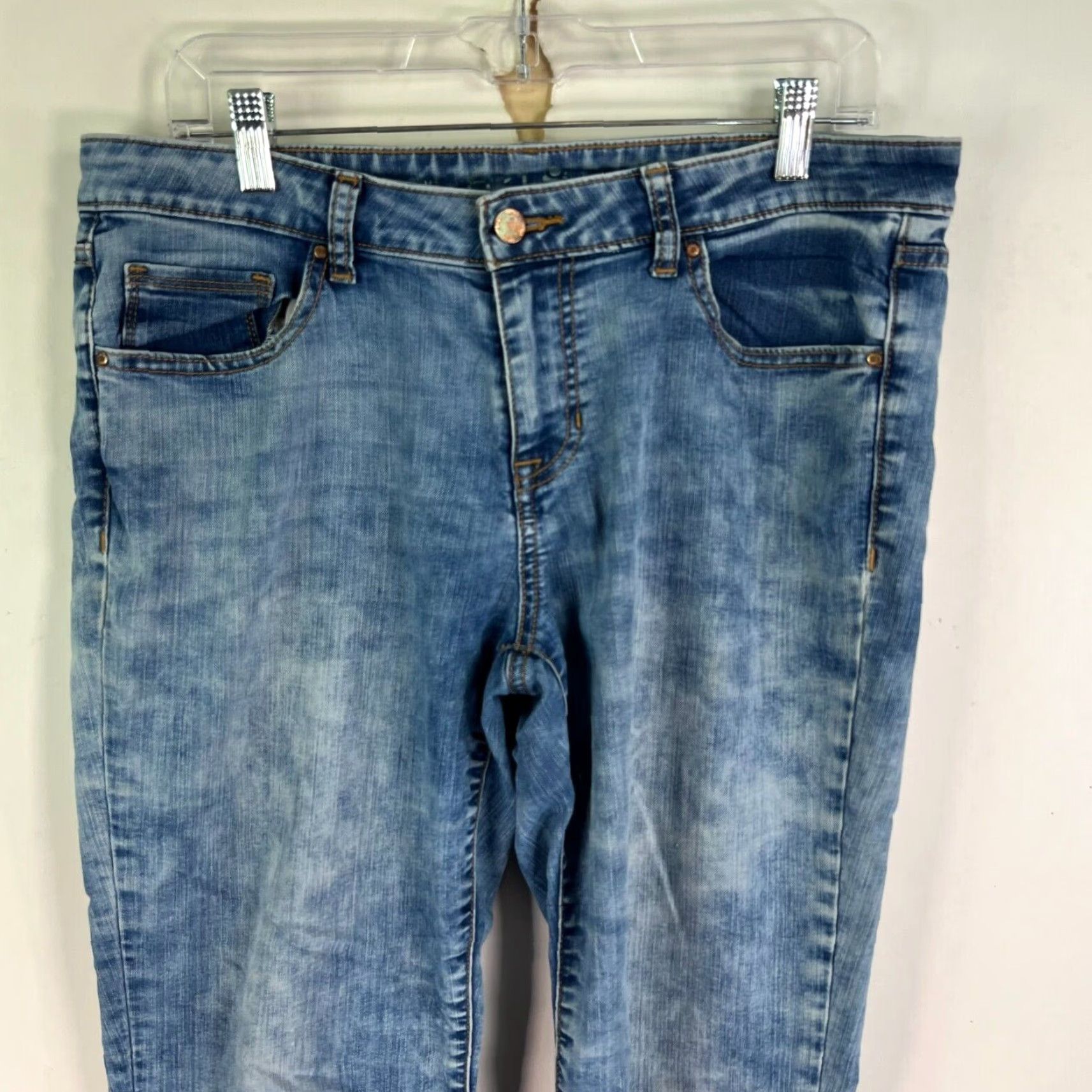 Apt. 9 Apt. 9 Women's Straight Leg Stone Wash Denim Jeans Size 10 Blue 36W 29L 90s Bohemian Size 32" / US 10 / IT 46 - 2 Thumbnail