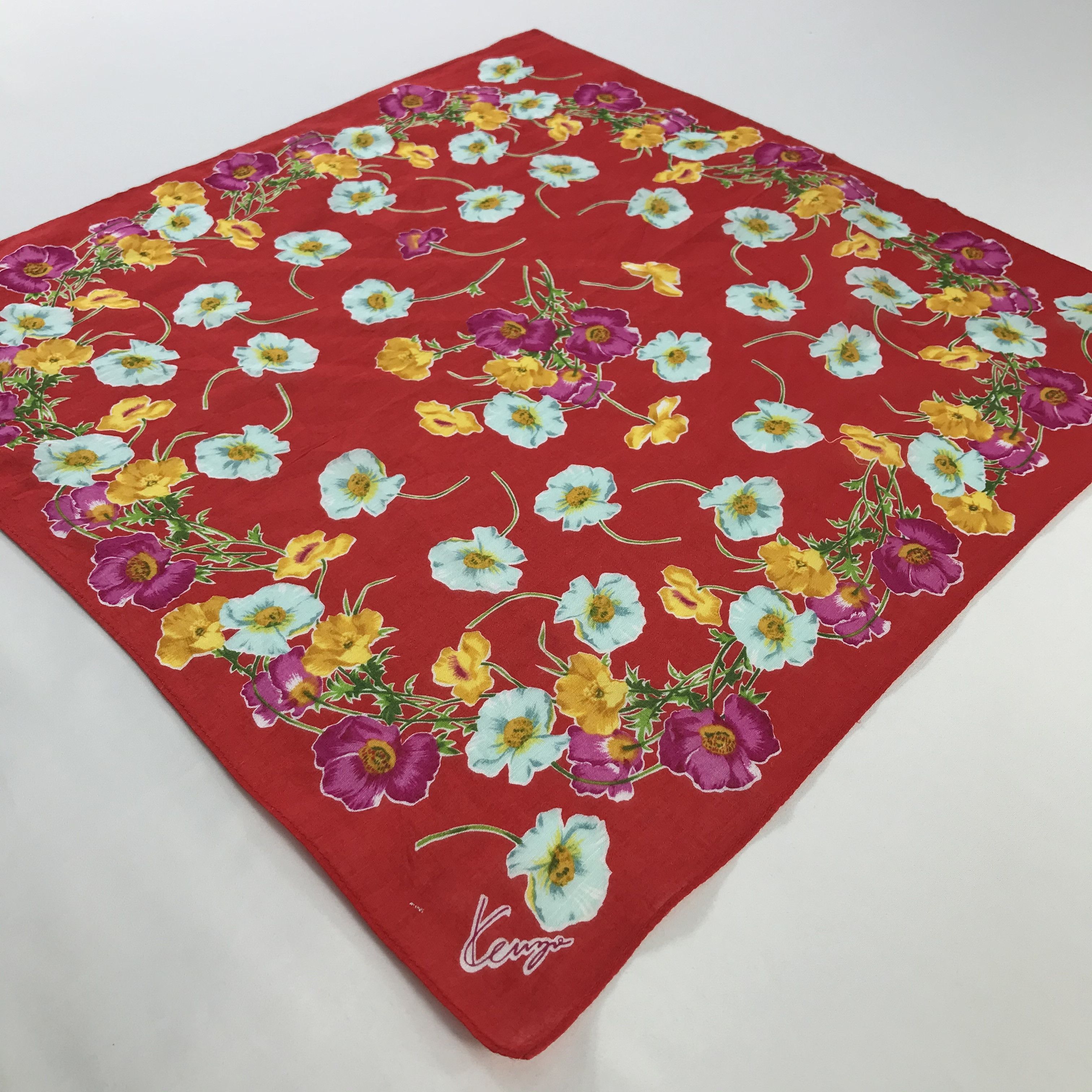 Kenzo × Vintage Kenzo Bandana / Handkerchief / Neckerchief - S607 Size ONE SIZE - 2 Thumbnail