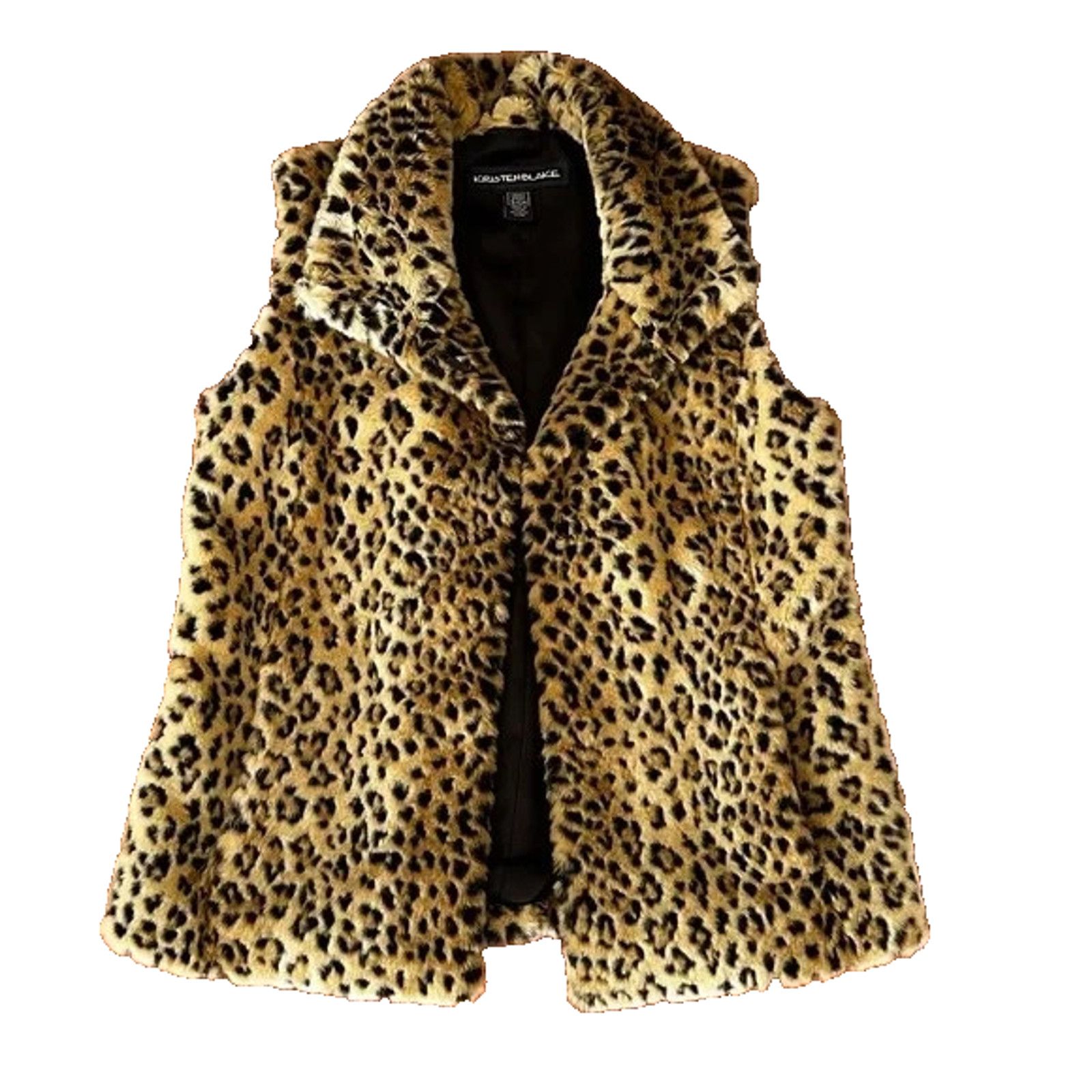 Other KRISTEN BLAKE FAUX FUR CHEETAH PRINT RETRO MOD GROOVY VEST L Size L / US 10 / IT 46 - 4 Thumbnail