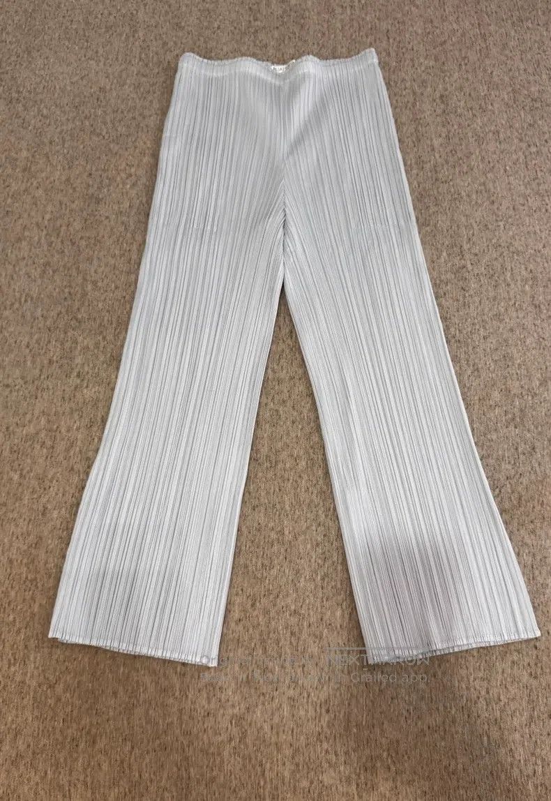 Issey Miyake Issey Miyake size:3 Ice Blue Cropped Pants Size 22" - 2 Thumbnail