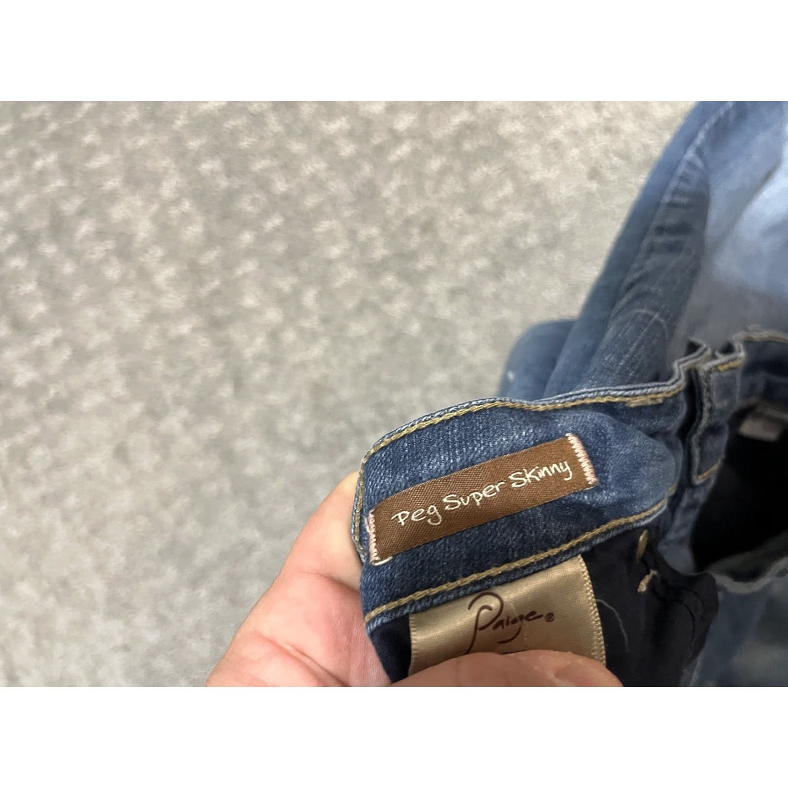 Paige PAIGE Jeans womens size 27 dark wash Peg Super skinny stretch denim jeans Size 27" / US 4 / IT 40 - 7 Thumbnail