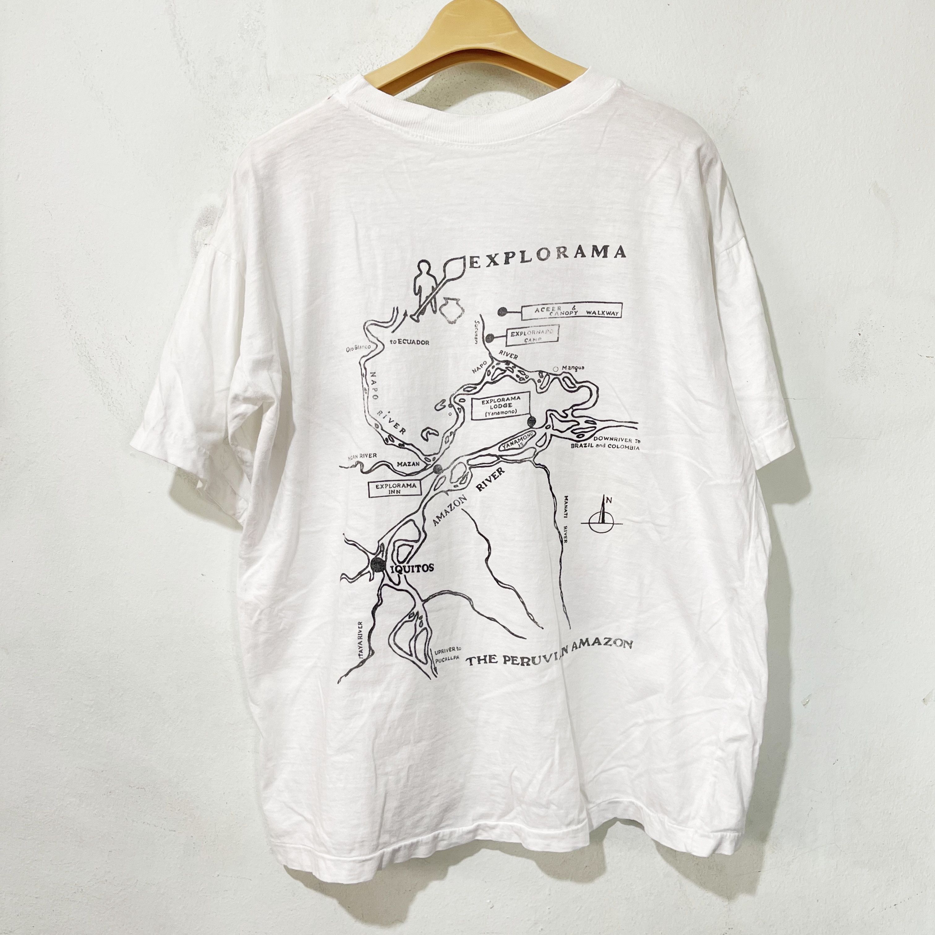 Vintage Vintage 90s Frog Amazon T-Shirt Size L / US 10 / IT 46 - 4 Thumbnail