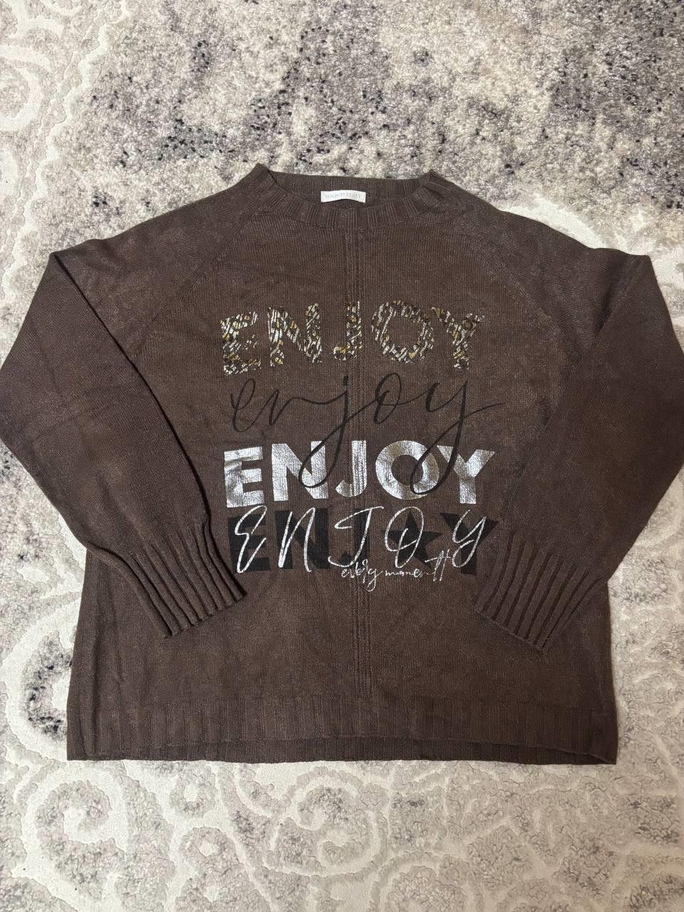 CAMILLA Camilla Italy Brown “ENJOY” Knit Sweater – One Size Size ONE SIZE - 5 Thumbnail