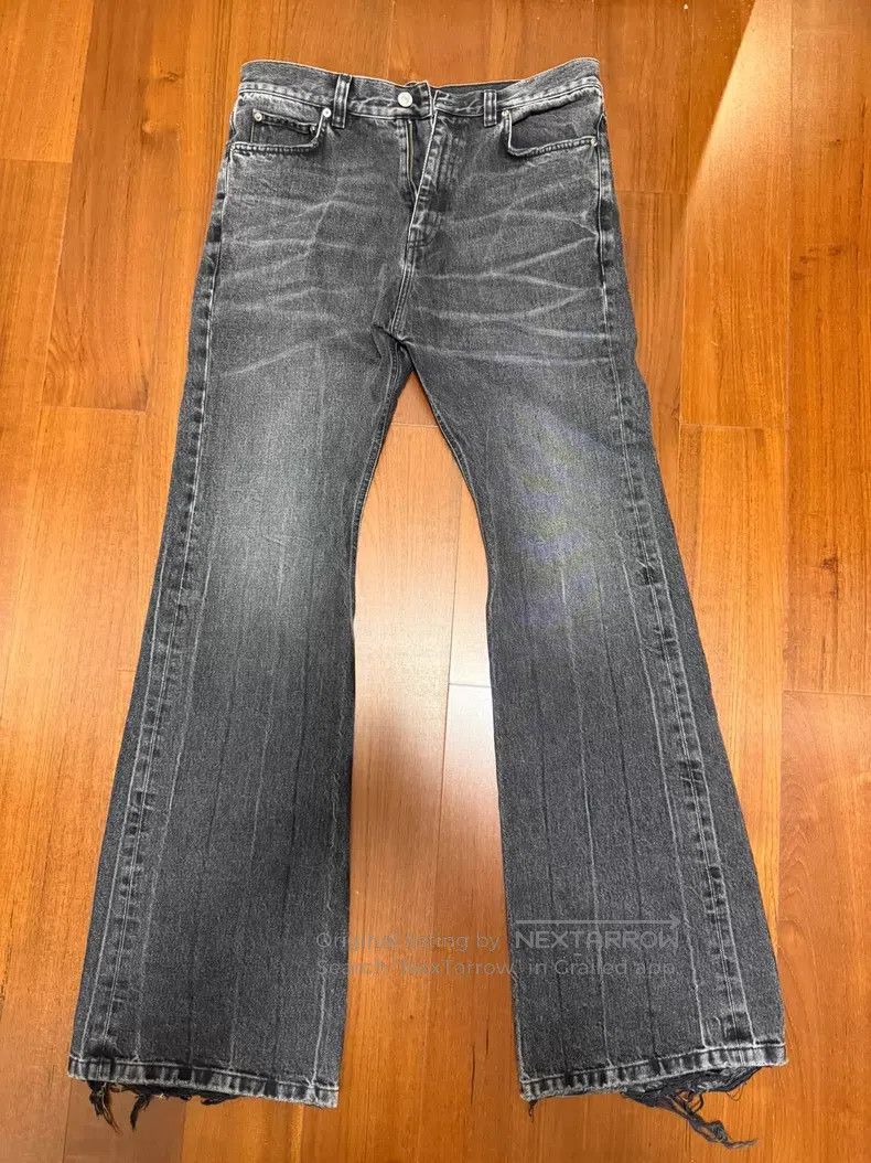 Balenciaga Balenciaga size S Washed Gray Flared Destroyed Denim Pants Size US 27 - 1 Thumbnail