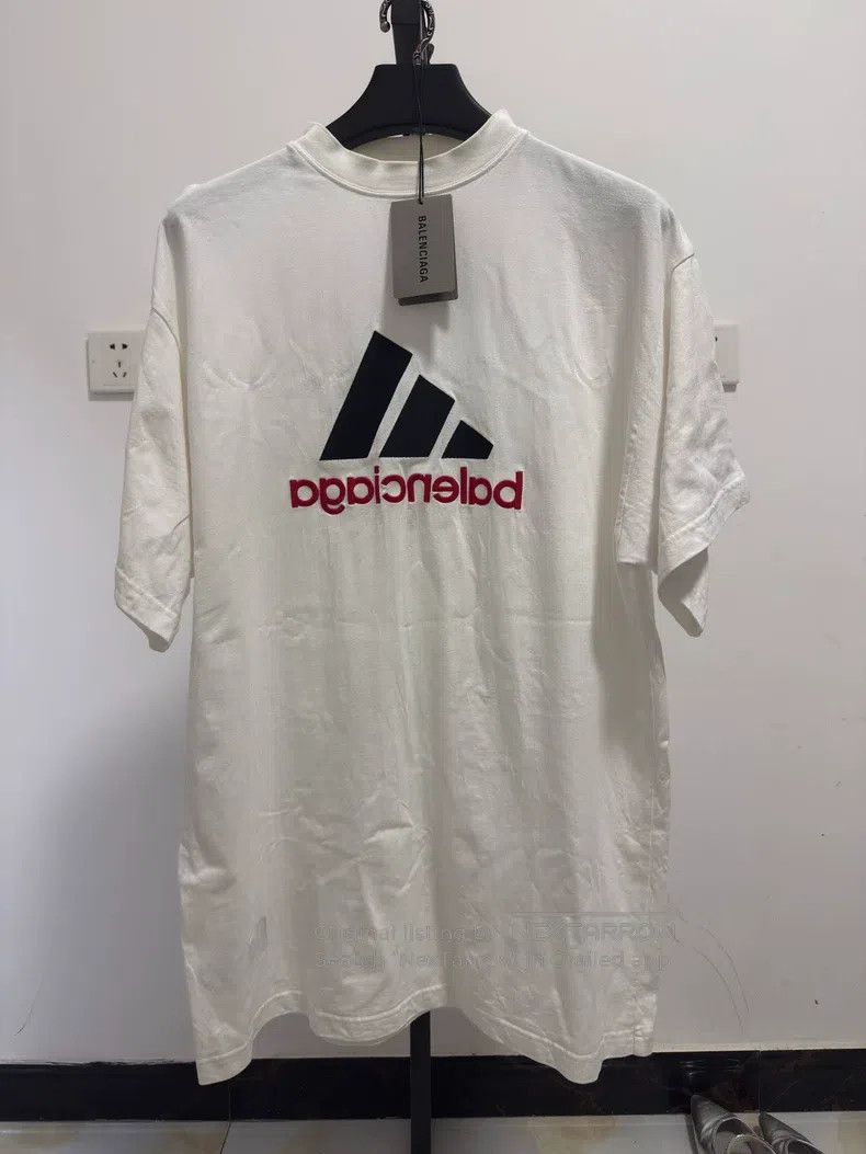 Balenciaga Balenciaga Adidas Collab Short Sleeve T-Shirt Size US S / EU 44-46 / 1 - 1 Thumbnail
