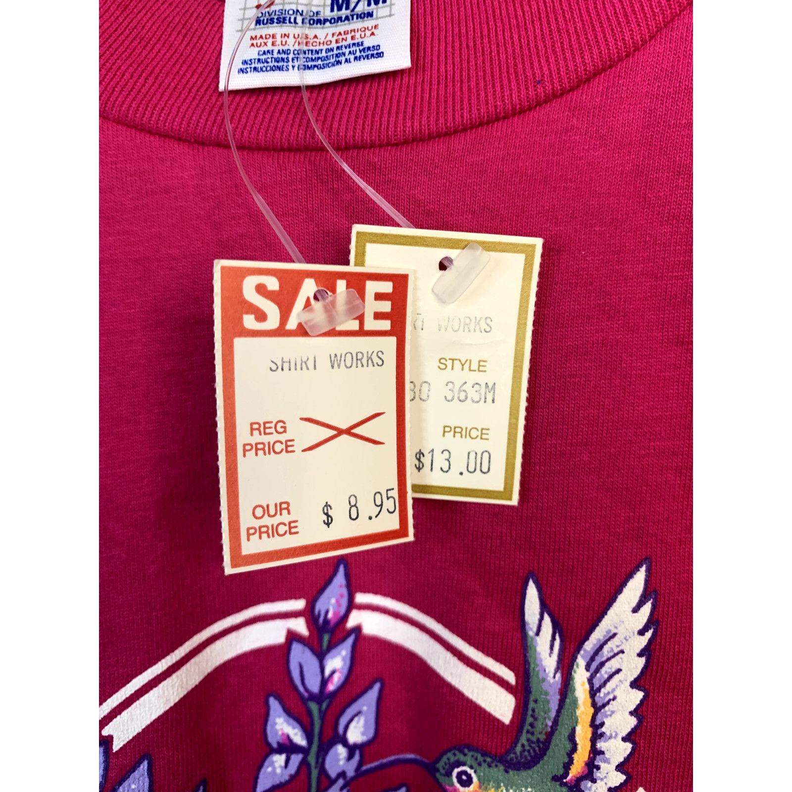 Jerzees Vintage Idaho Shirt Flowers Pink T-Shirt VTG 90s 1997 NWT M Size US M / EU 48-50 / 2 - 7 Thumbnail