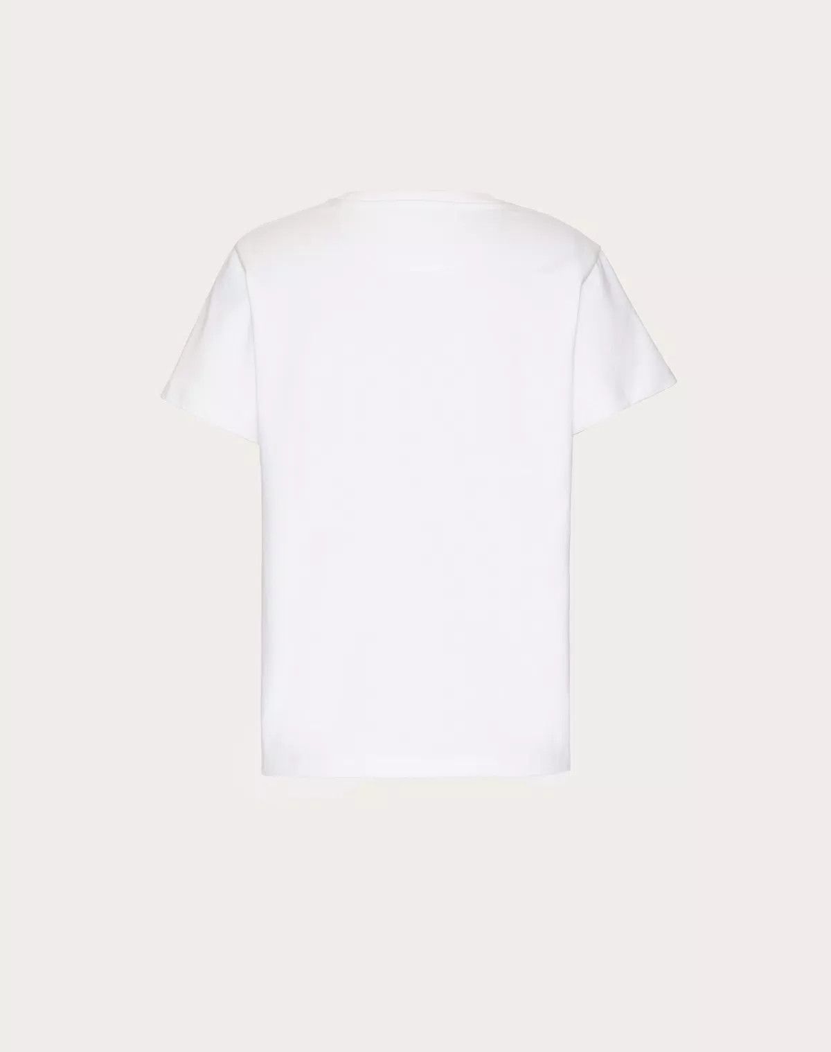 Valentino o1s1wg111125 Loop Jersey T-Shirt in White Size XS / US 0-2 / IT 36-38 - 2 Thumbnail