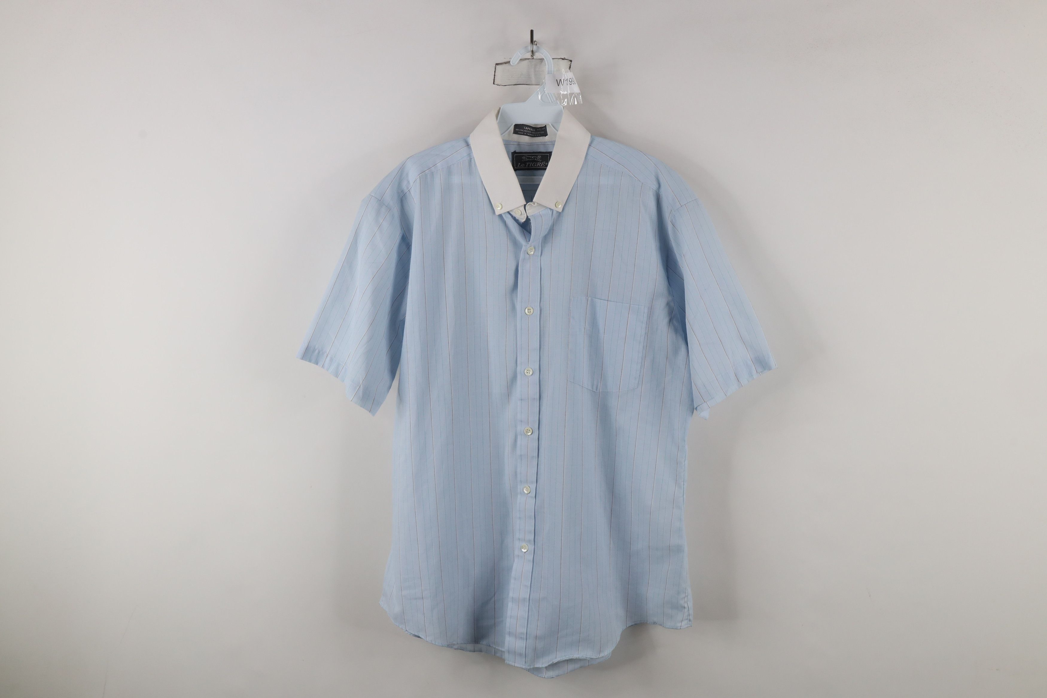 Vintage Vintage 90s Streetwear Striped Collared Button Down Shirt Size US L / EU 52-54 / 3 - 1 Thumbnail