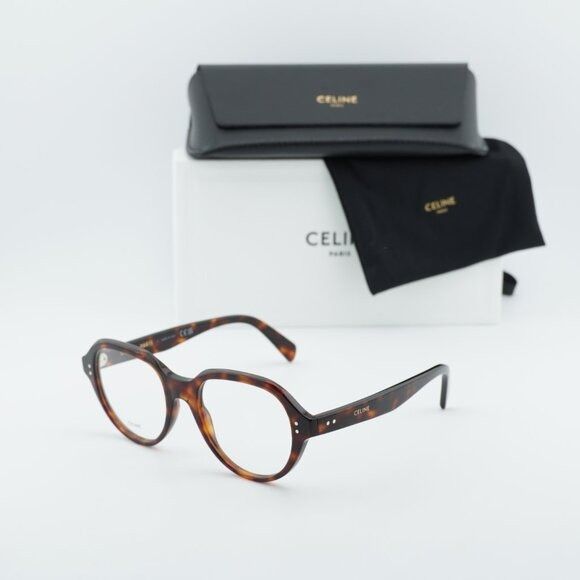 Celine Celine CL50145I 052 Eyeglasses Havana 52mm Square Frame Size ONE SIZE - 10 Thumbnail