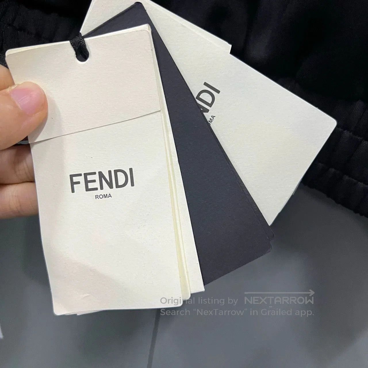 Fendi FENDI Black Cropped Drawstring Hoodie. Size S / US 4 / IT 40 - 5 Thumbnail