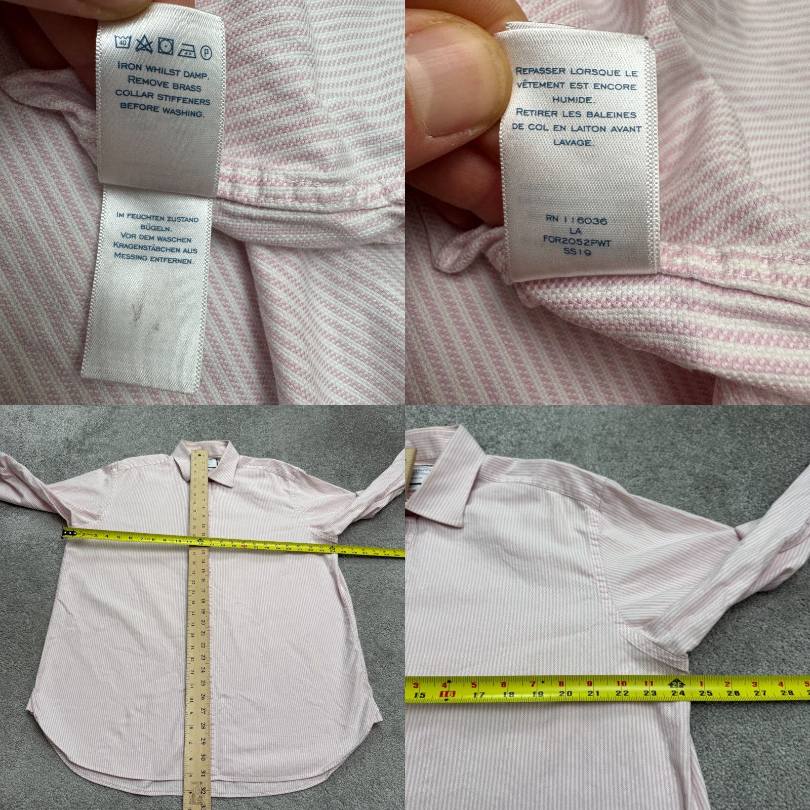 Charles Tyrwhitt Charles Tyrwhitt Dress Shirt Men 17/35 Pink Striped French Cuff Classic Fit Shirt Womens? Size 46R - 8 Thumbnail