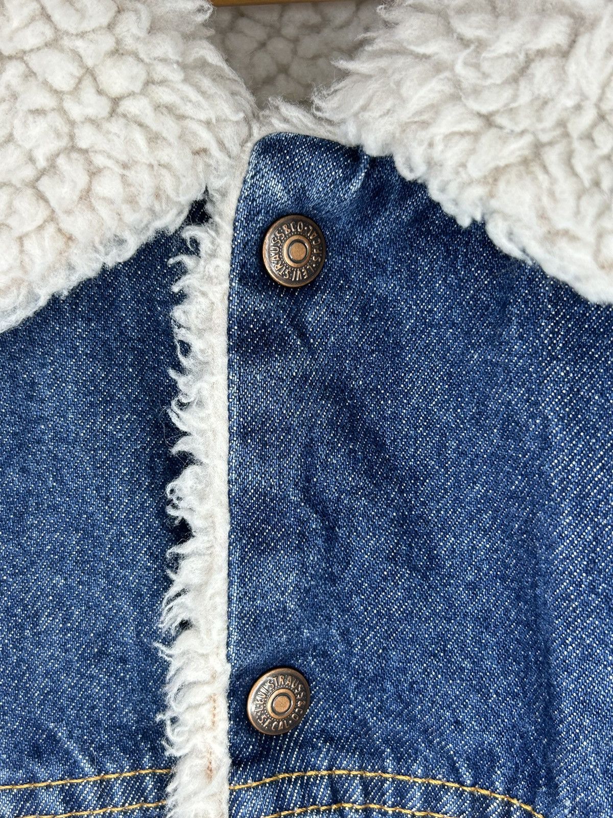 Levi's Vintage 90s Levis Sherpa Lined Denim Jacket Rare Size US XXL / EU 58 / 5 - 5 Thumbnail