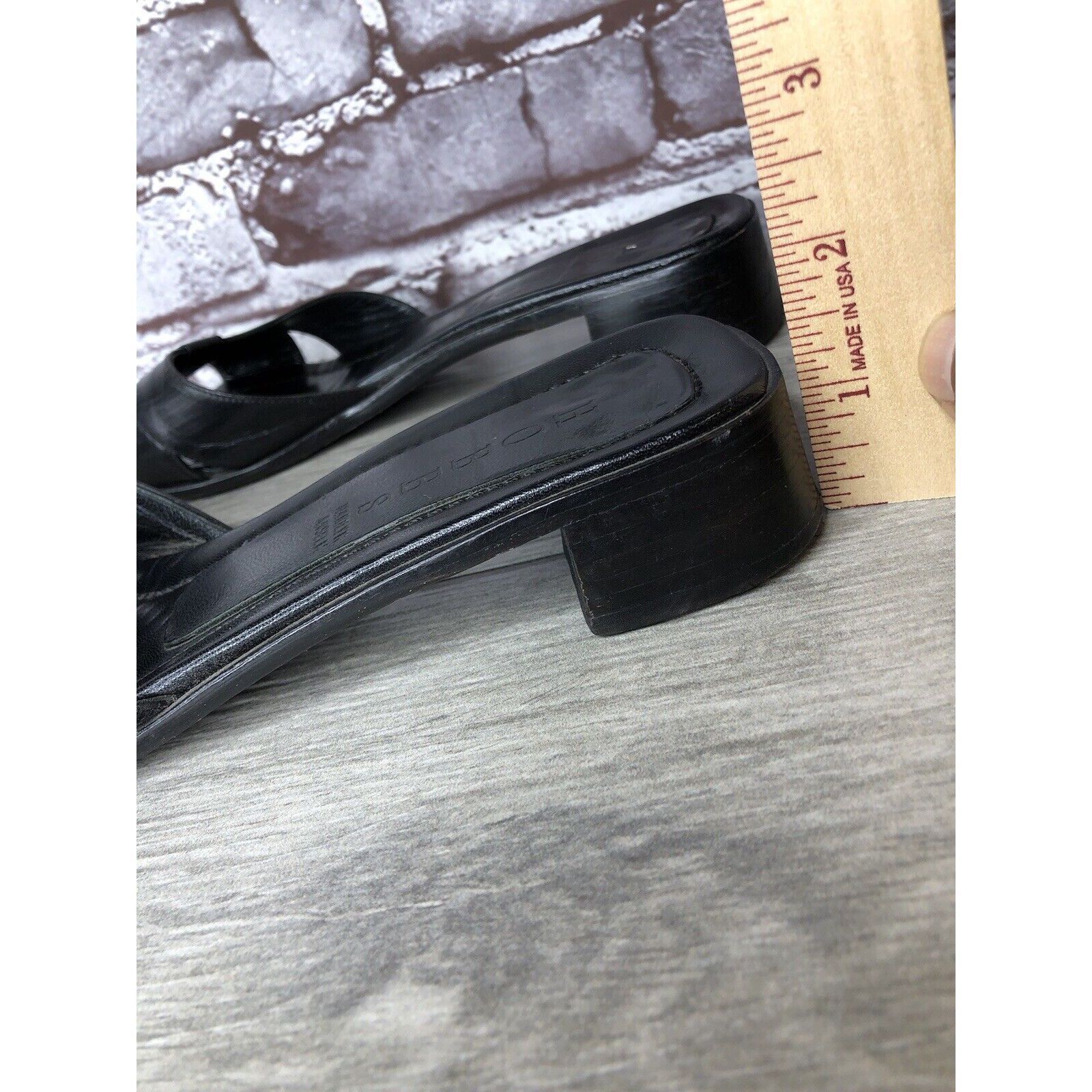 Hobbs London Hobbs Marilyn Anselm Black Leather Open Toe Strap Slides Hee Size US 8.5 / IT 38.5 - 10 Thumbnail