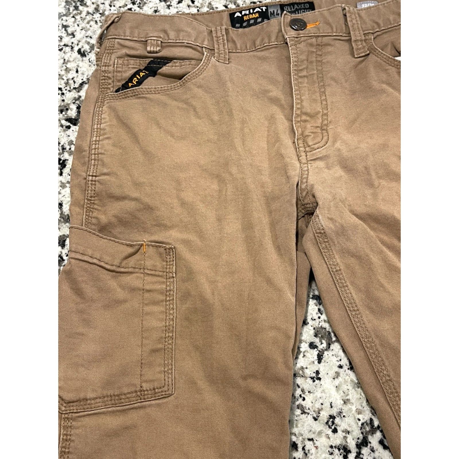 Ariat Ariat Rebar M4 Pants Mens 29x29.5 Khaki Relaxed Fit Straight Cut Workwear Pants Size US 29 - 5 Thumbnail