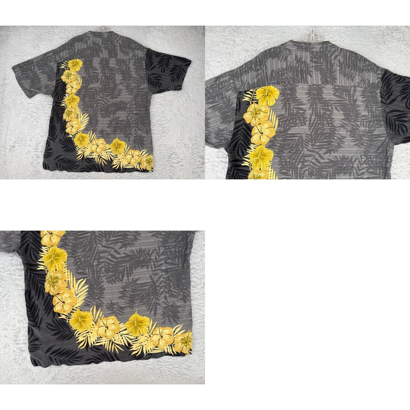 Tommy Bahama Tommy Bahama Shirt Men Extra Large Gray Yellow Floral Silk Hawaiian Button Beach Size US XL / EU 56 / 4 - 9 Thumbnail