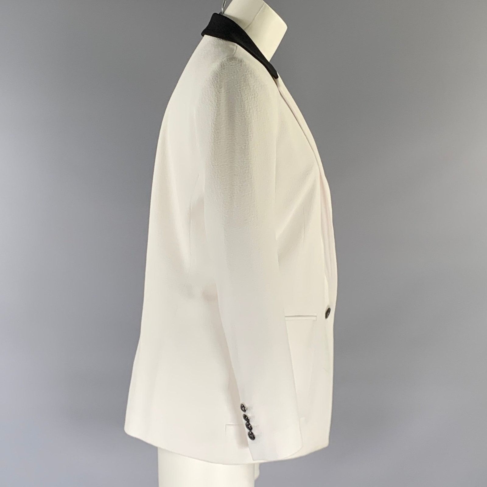 The Kooples THE KOOPLES Size 40 White Black Polyester Blend Jacket Size M / US 6-8 / IT 42-44 - 2 Thumbnail
