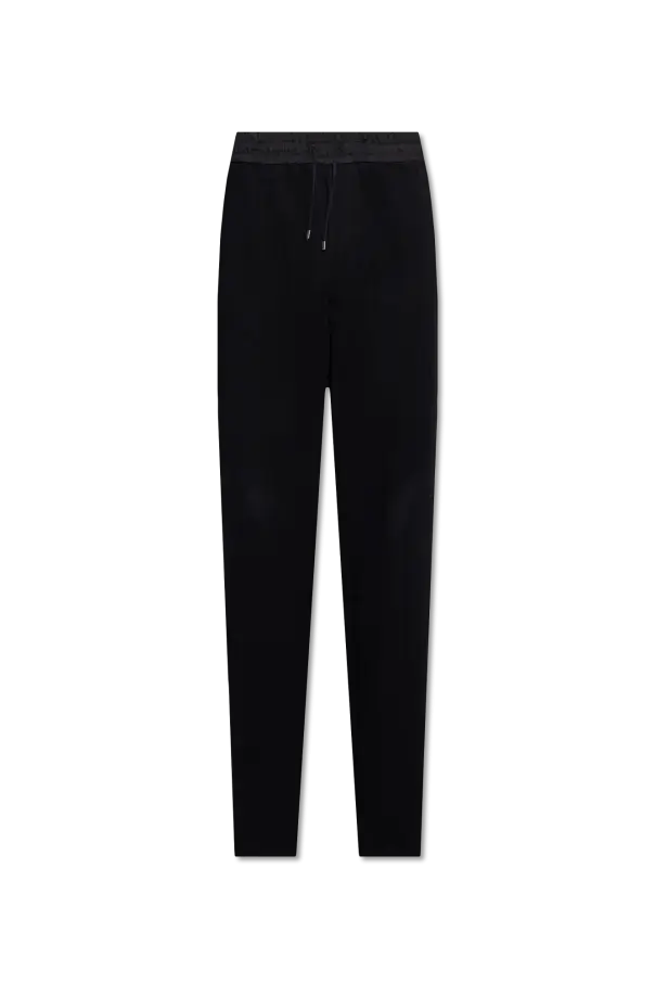Saint Laurent Paris o1bcso1str1124 Wide Leg Sweatpants In Fleece in Black Size US 42 / EU 58 - 1 Thumbnail