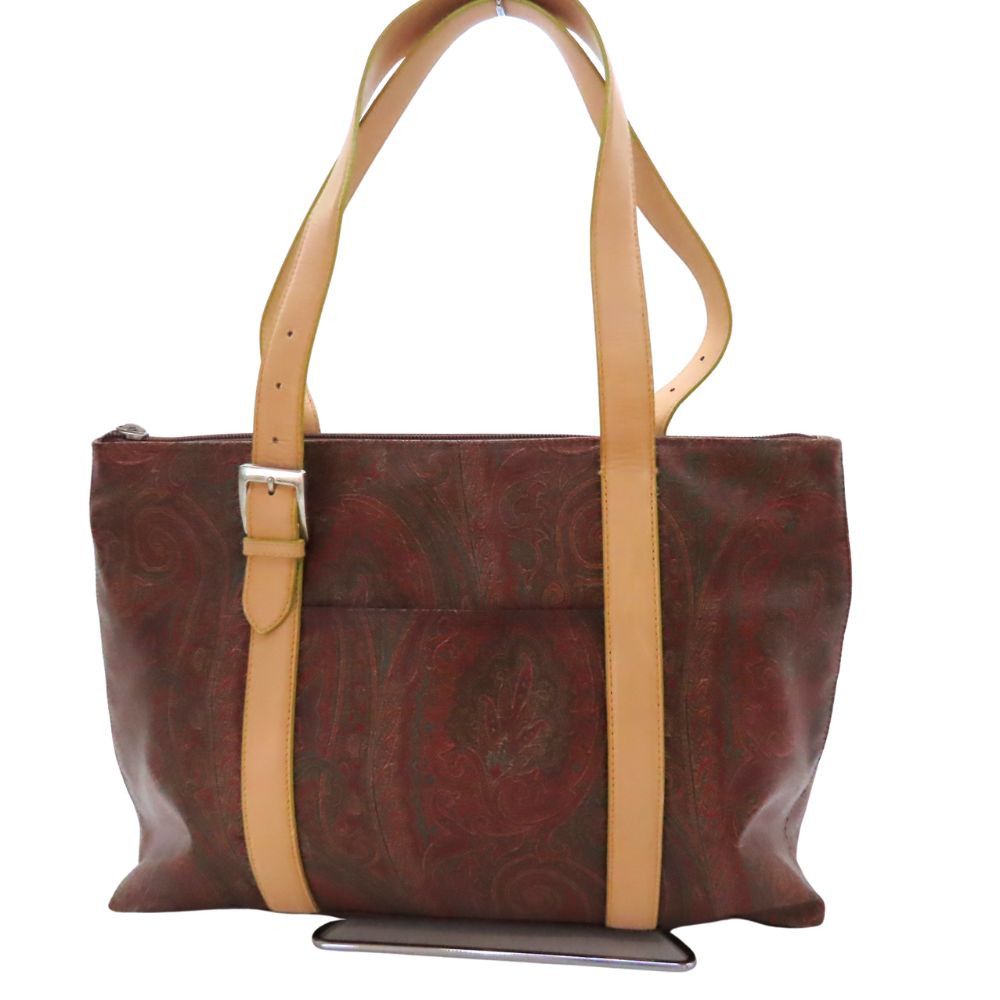 Other Etro Paisley Pvc Coated Canvas Tote Bag Canvas Tote Bag in Brown, Women's