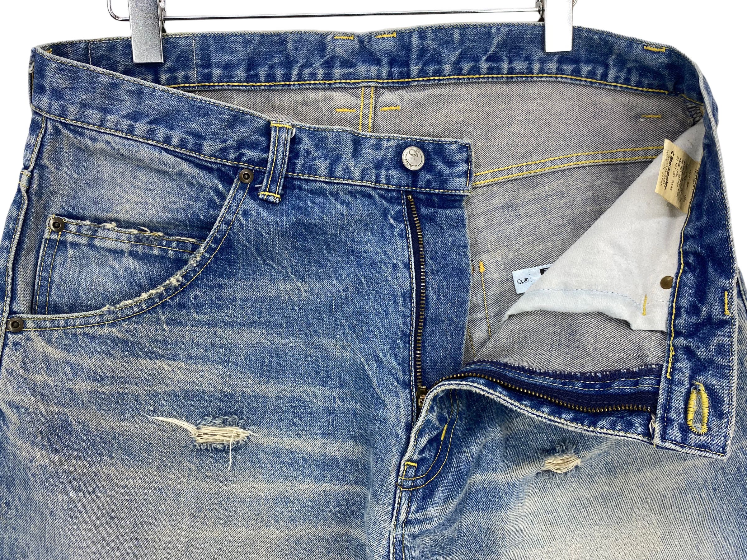 Japanese Brand Mack Daddy Hip Hop Baggy Light Wash Loose Jeans Size US 34 / EU 50 - 10 Thumbnail