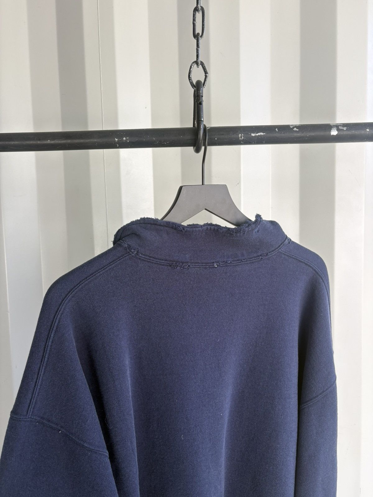Vintage Thrashed 1/4 Zip Distressed Faded Sweater Grunge Boxy Size US XXL / EU 58 / 5 - 4 Thumbnail