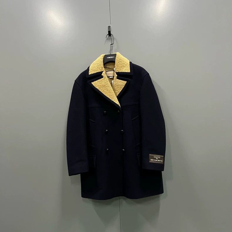 Gucci Gucci Double-breasted logo lambskin coat 2501-Nextarrow Size US S / EU 44-46 / 1 - 1 Thumbnail