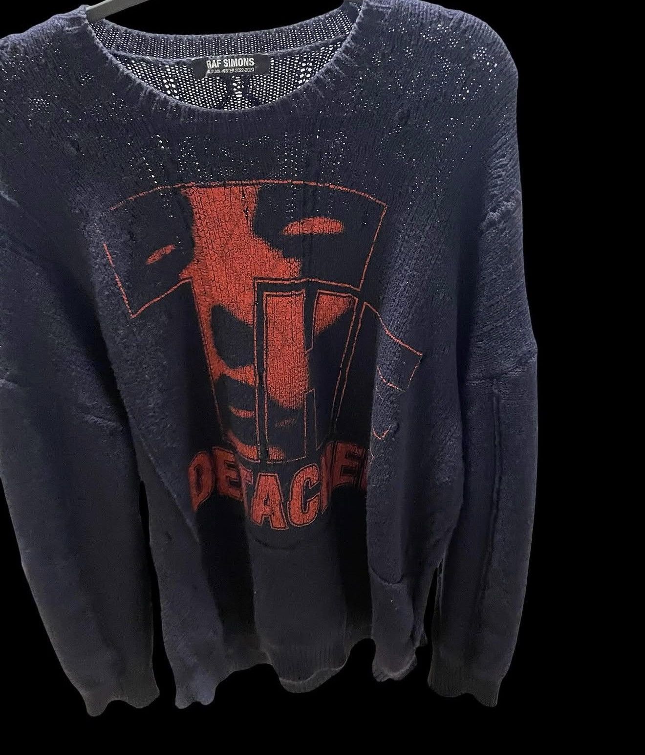 Raf Simons Raf Simons AW22-23 Detached Oversized Merino Wool Sweater Size US M / EU 48-50 / 2 - 6 Thumbnail