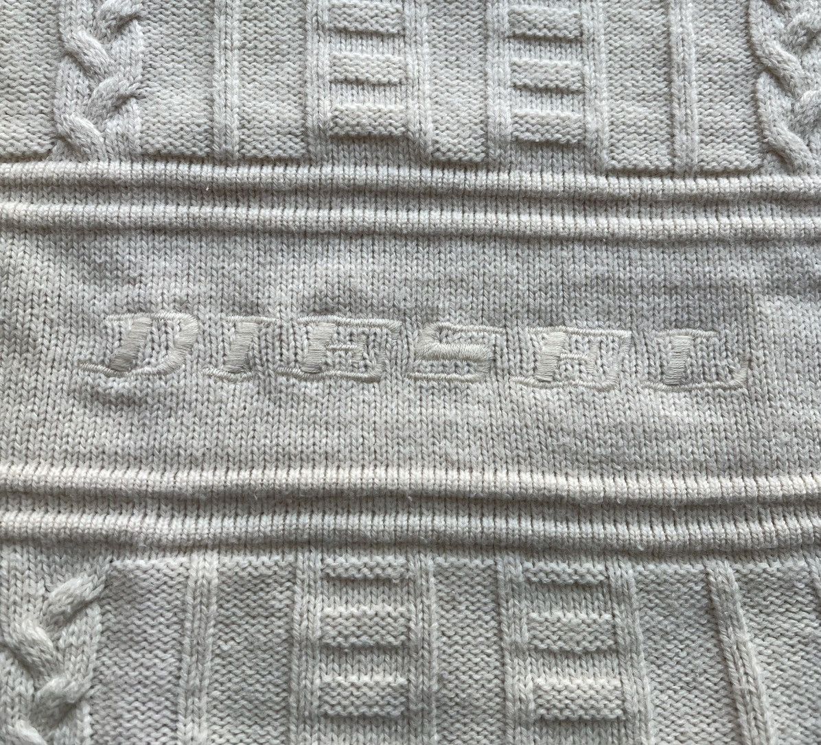 Diesel × Vintage Vintage Diesel Cable Knit Sweater Big Center Logo Size US M / EU 48-50 / 2 - 4 Thumbnail
