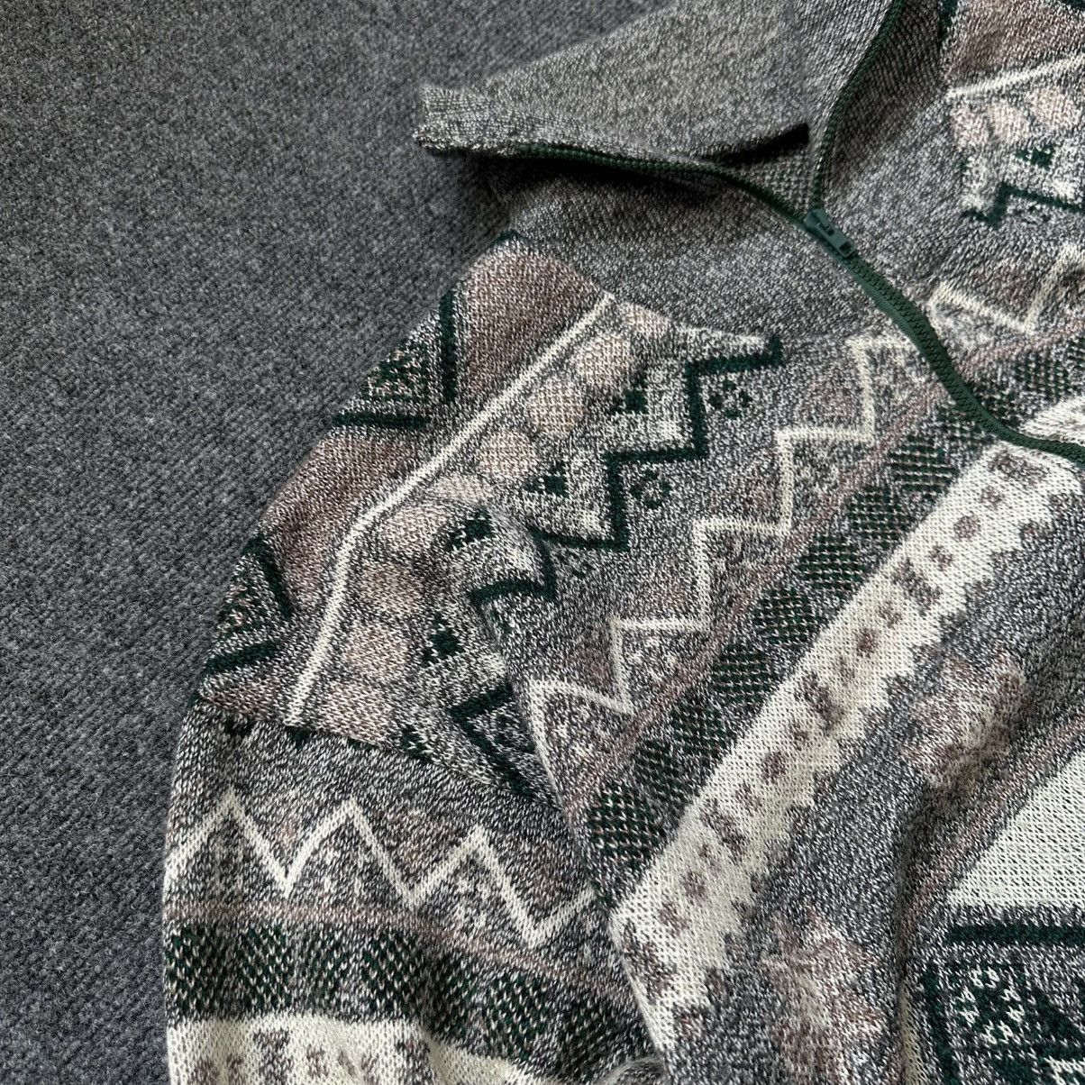 Aran Isles Knitwear VTG Western Man’s Zip Sweater Crazy Size L Abstractive Very Size US L / EU 52-54 / 3 - 8 Thumbnail