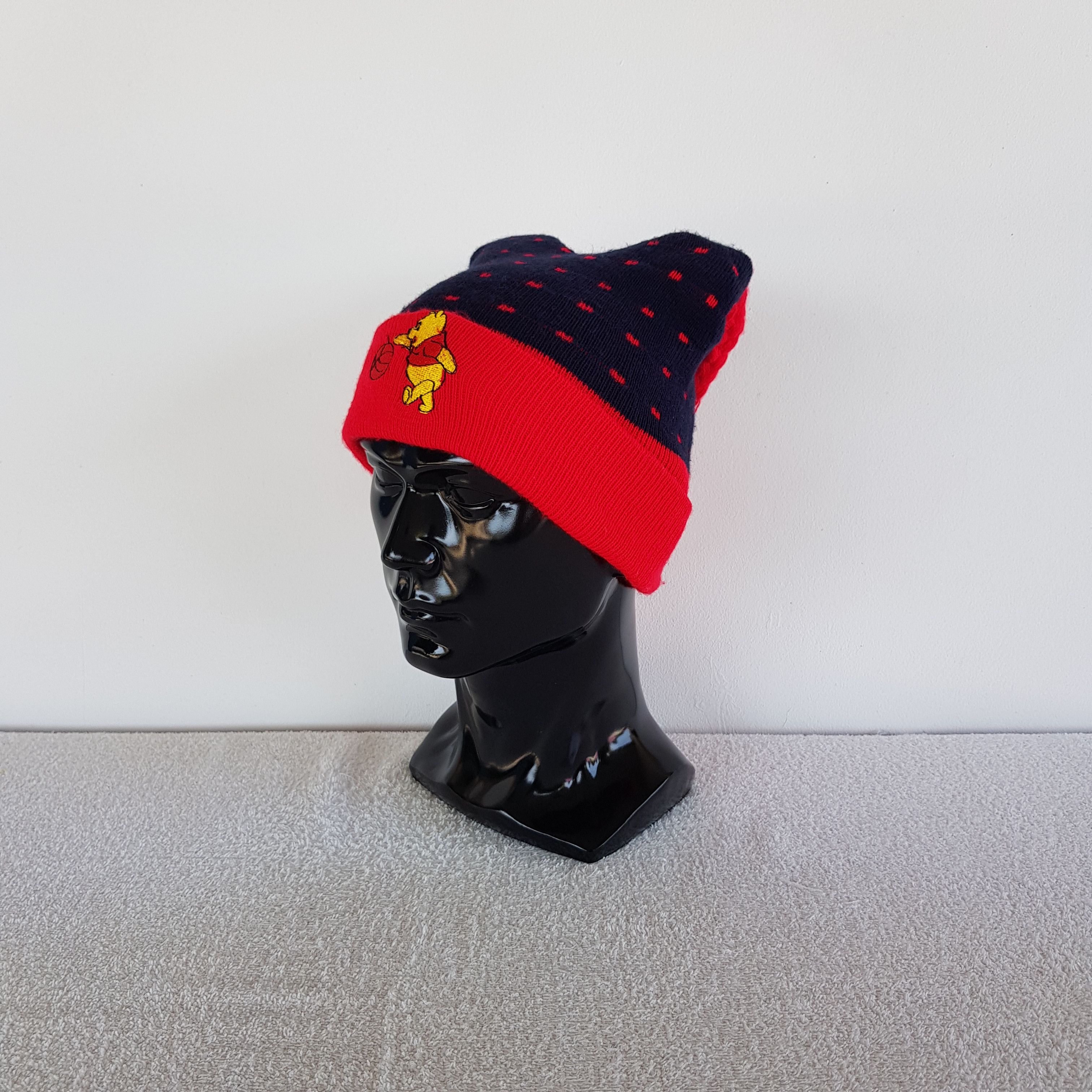 Disney Vintage Pooh Beanie Y2K Disney Horn Cartoon Snow Caps Hats Size ONE SIZE - 1 Thumbnail