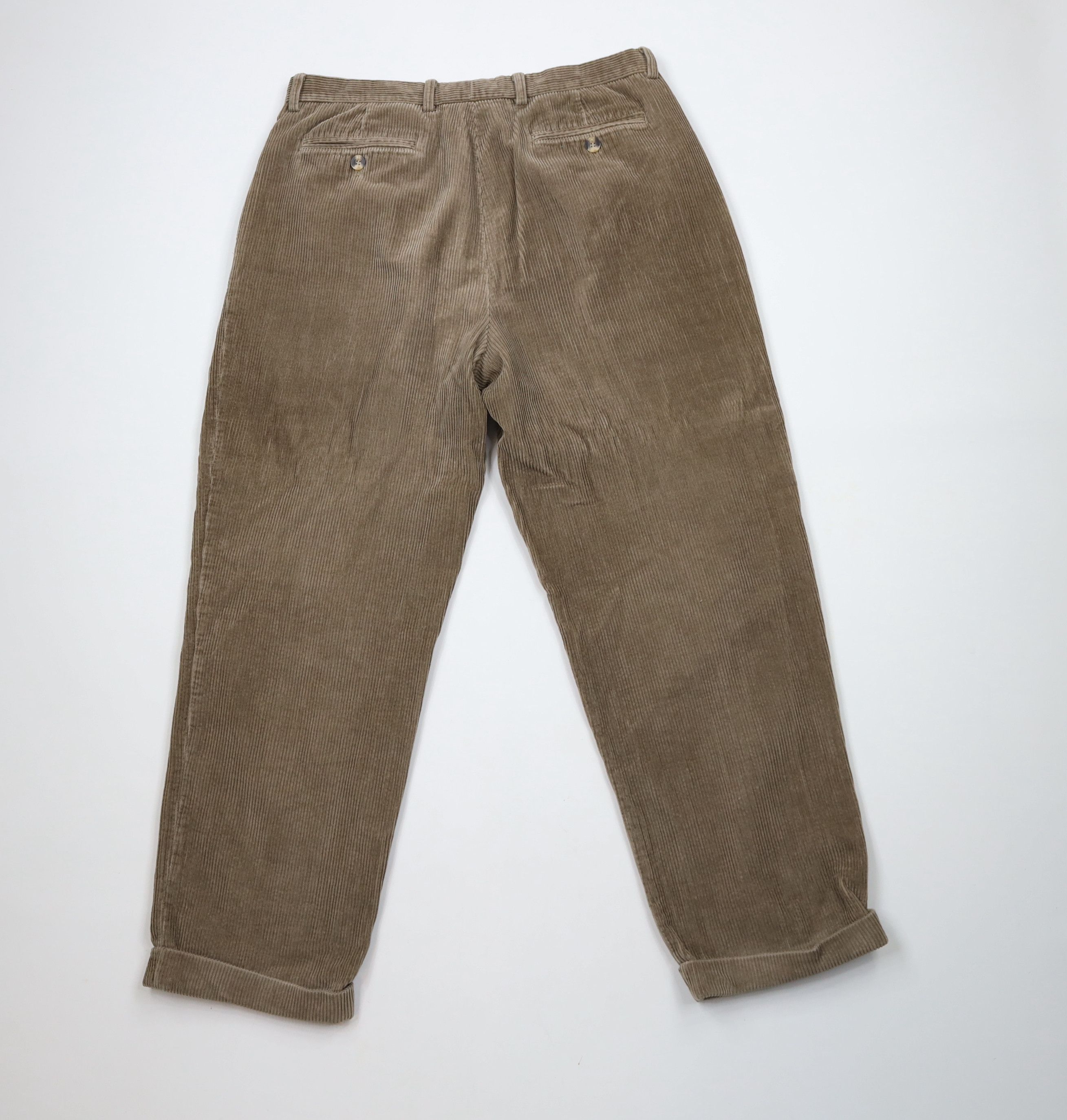 Vintage Vintage 90s Streetwear Pleated Wide Leg Corduroy Chino Pants Size US 34 / EU 50 - 10 Thumbnail