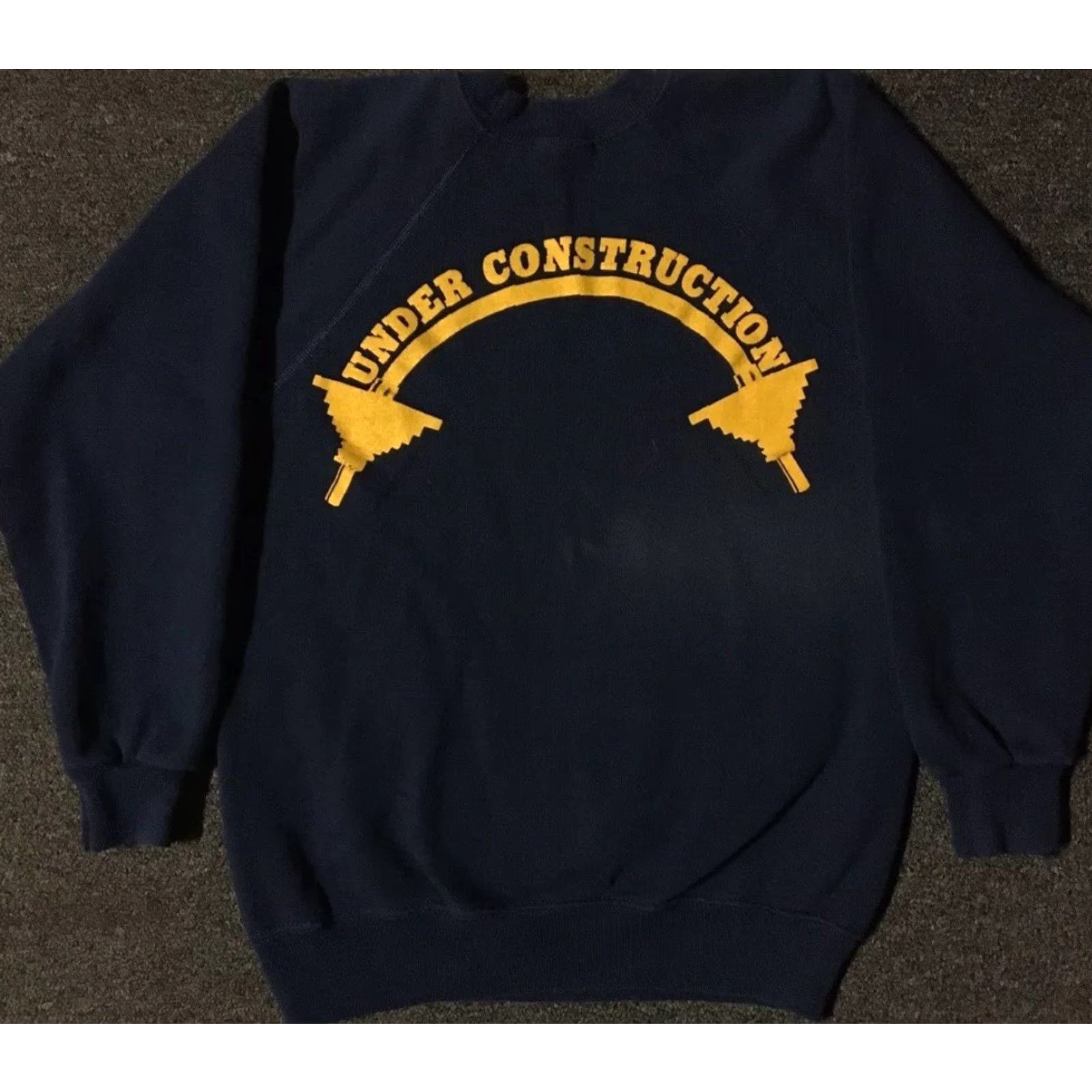 Vintage VINTAGE 80s Oakland Exercise Equipment Faded Sweatshirt XS Blue Weightlifting - Funny Mens Sweatshirt Size US XS / EU 42 / 0 - 2 Thumbnail