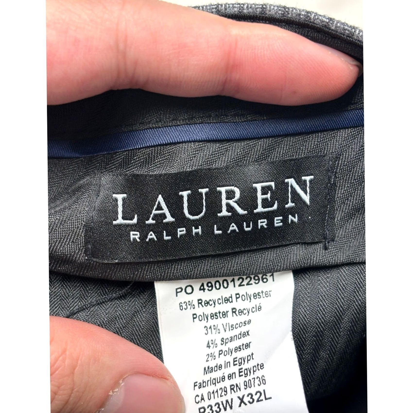 Ralph Lauren NWT Lauren Ralph Lauren Ultraflex Grey Micro Check Dress Pants 33W x 32L Classic Mens Dress Pants Gray Check Ultraflex Size US 33 - 6 Thumbnail