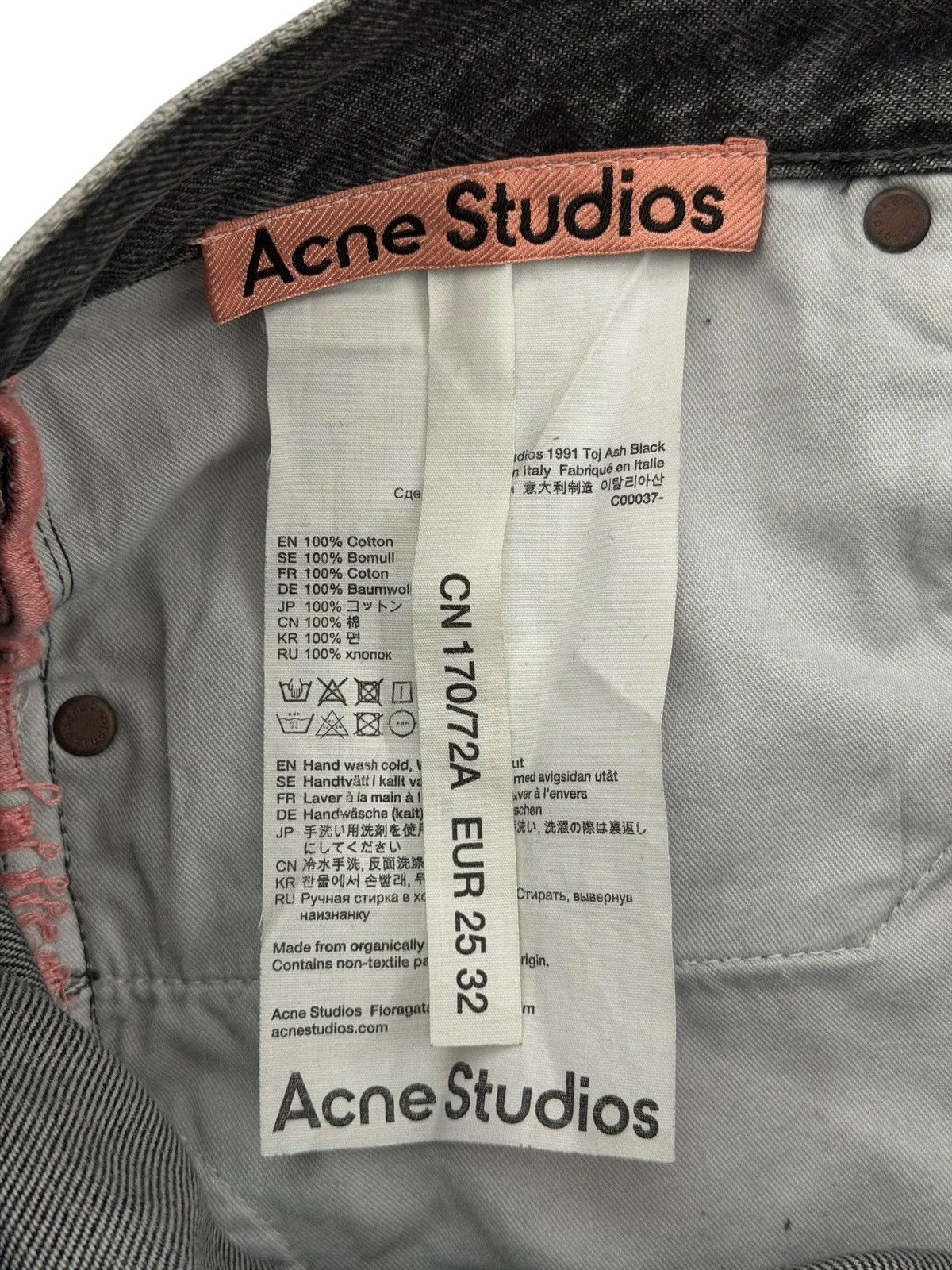 Acne Studios Acne Studios 1991 Toj Ash Black Wide Leg Baggy Jeans Size US 30 / EU 46 - 5 Thumbnail