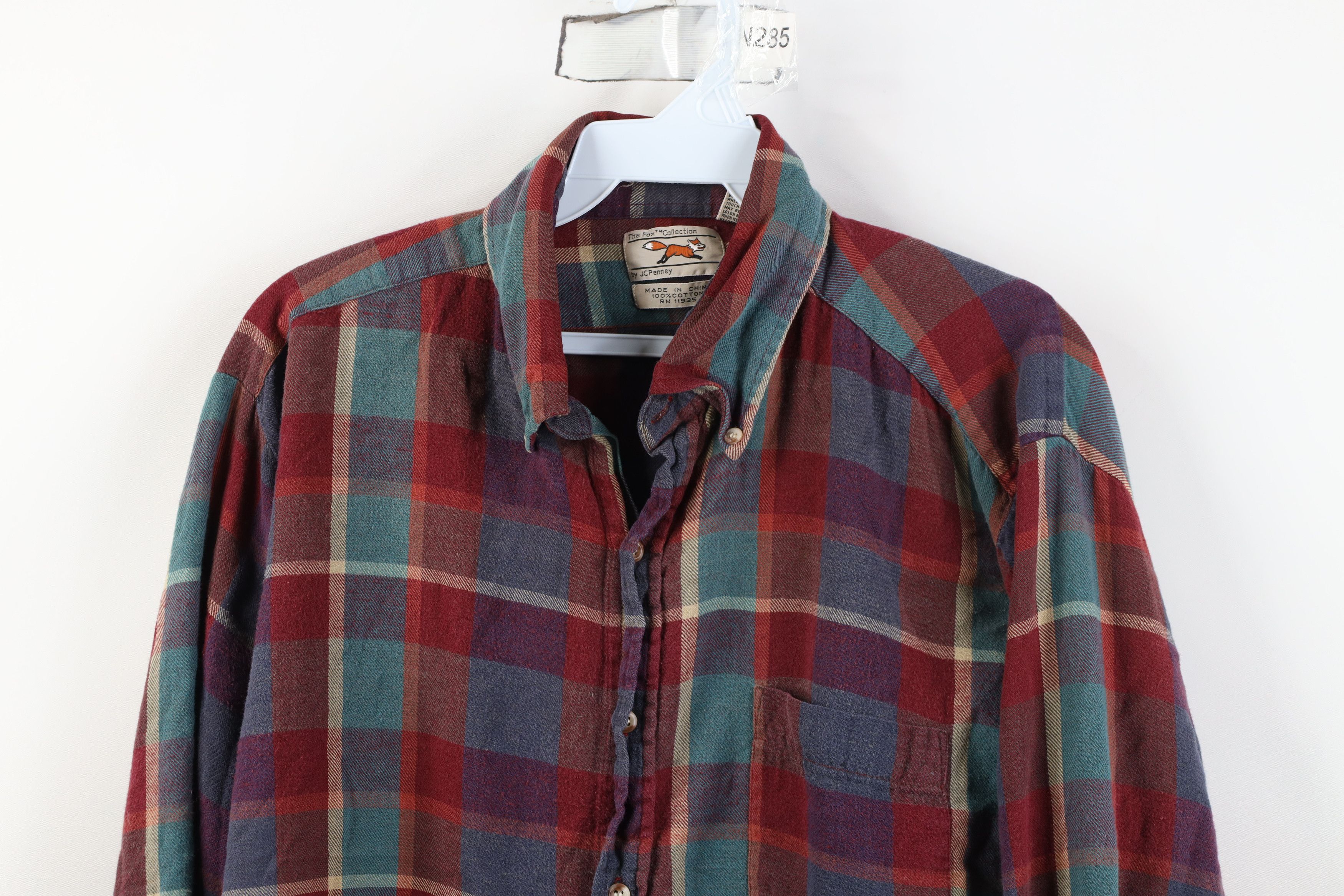 Vintage Vintage 70s Streetwear Yarn Dye Flannel Button Down Shirt Size US L / EU 52-54 / 3 - 2 Thumbnail