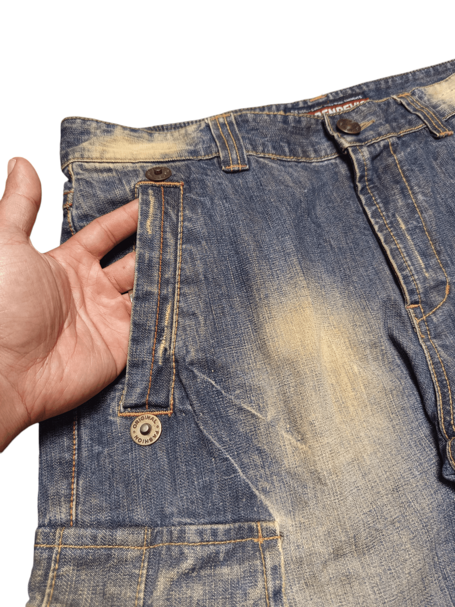Vintage Rusty Distressed Jean Baggy Grunge Cargo Size US 31 - 13 Thumbnail