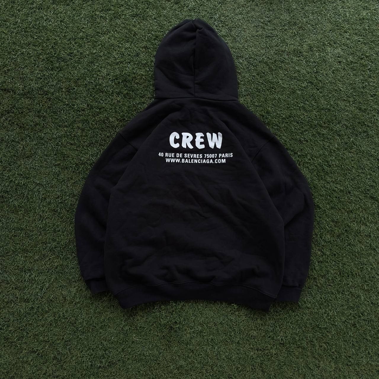 Balenciaga BALENCIAGA FW20 CREW LOGO HOODIE Size US S / EU 44-46 / 1 - 4 Thumbnail