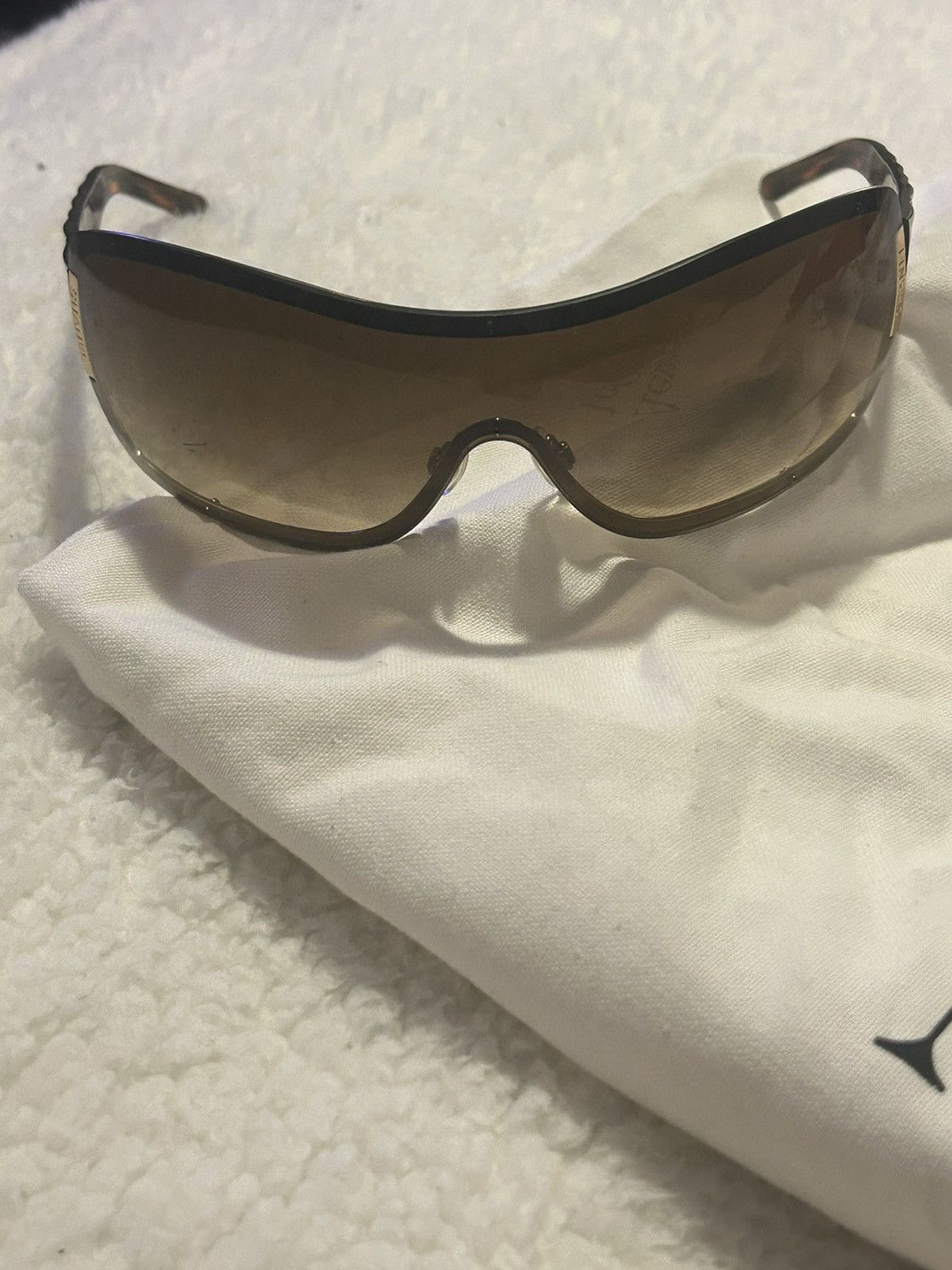 Chanel Chanel tortoise shell gold brown mask sunglasses vintage Size ONE SIZE - 2 Thumbnail