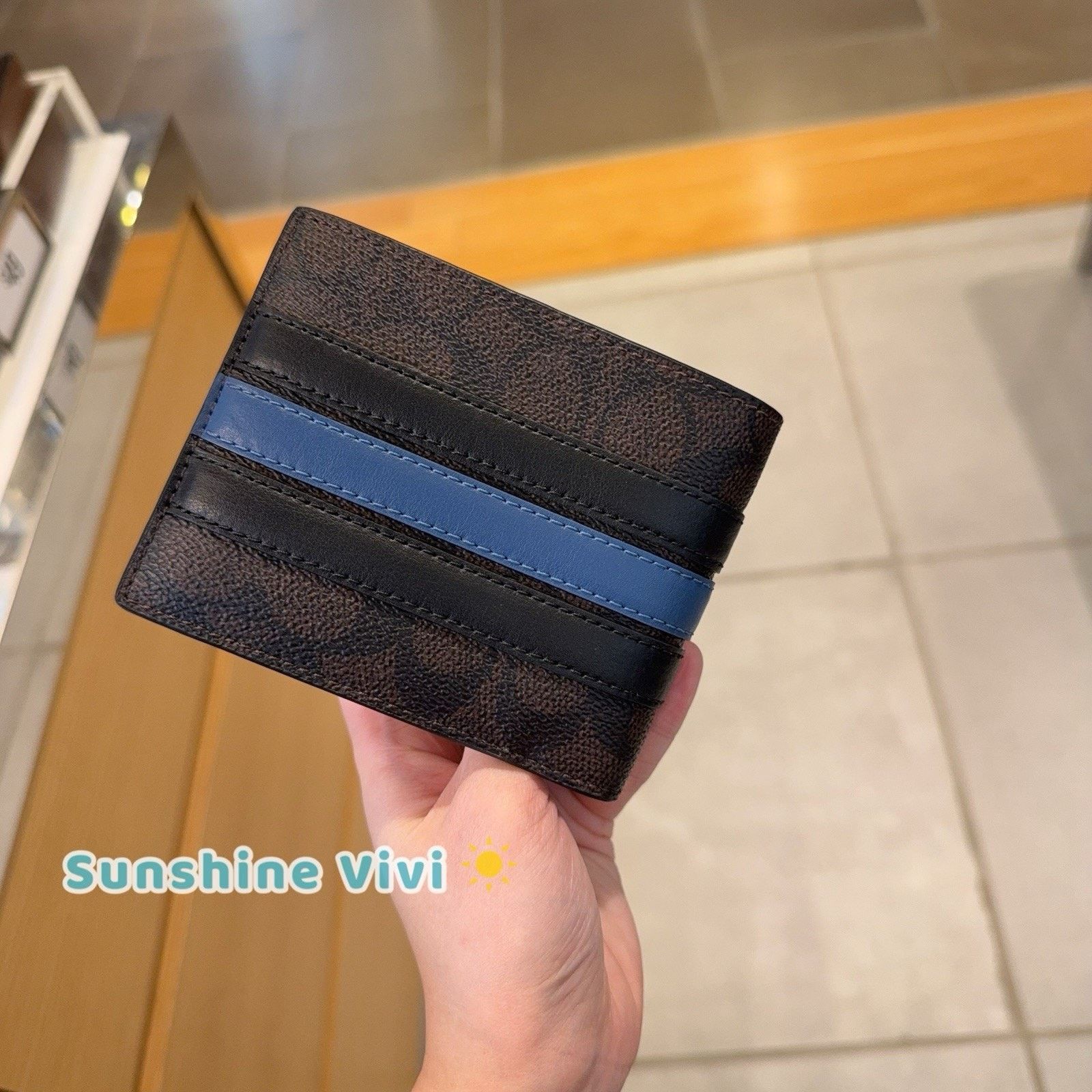 Coach NWT Coach CW385 3-In-1 Wallet Varsity Stripe Walnut Multi Size ONE SIZE - 4 Thumbnail