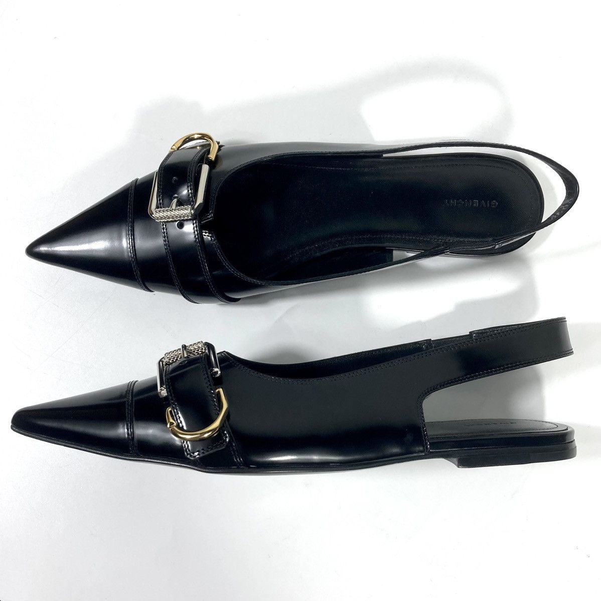 Givenchy Givenchy Voyou Pointed Toe Slingback Ballet Flat Black 39.5 Size US 8.5 / IT 38.5 - 5 Thumbnail