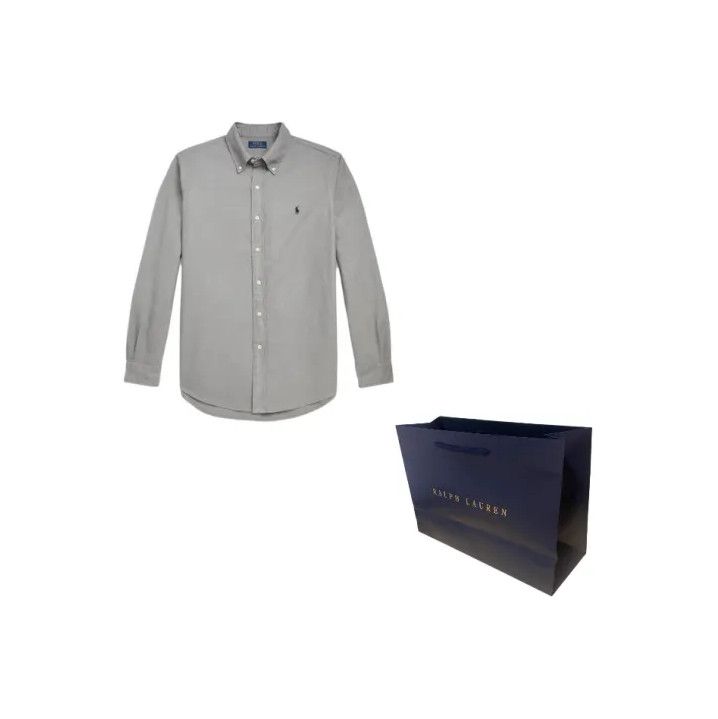 Polo Ralph Lauren Polo Ralph Lauren Men's Gray Long Sleeve Shirt Size US XXL / EU 58 / 5 - 1 Thumbnail