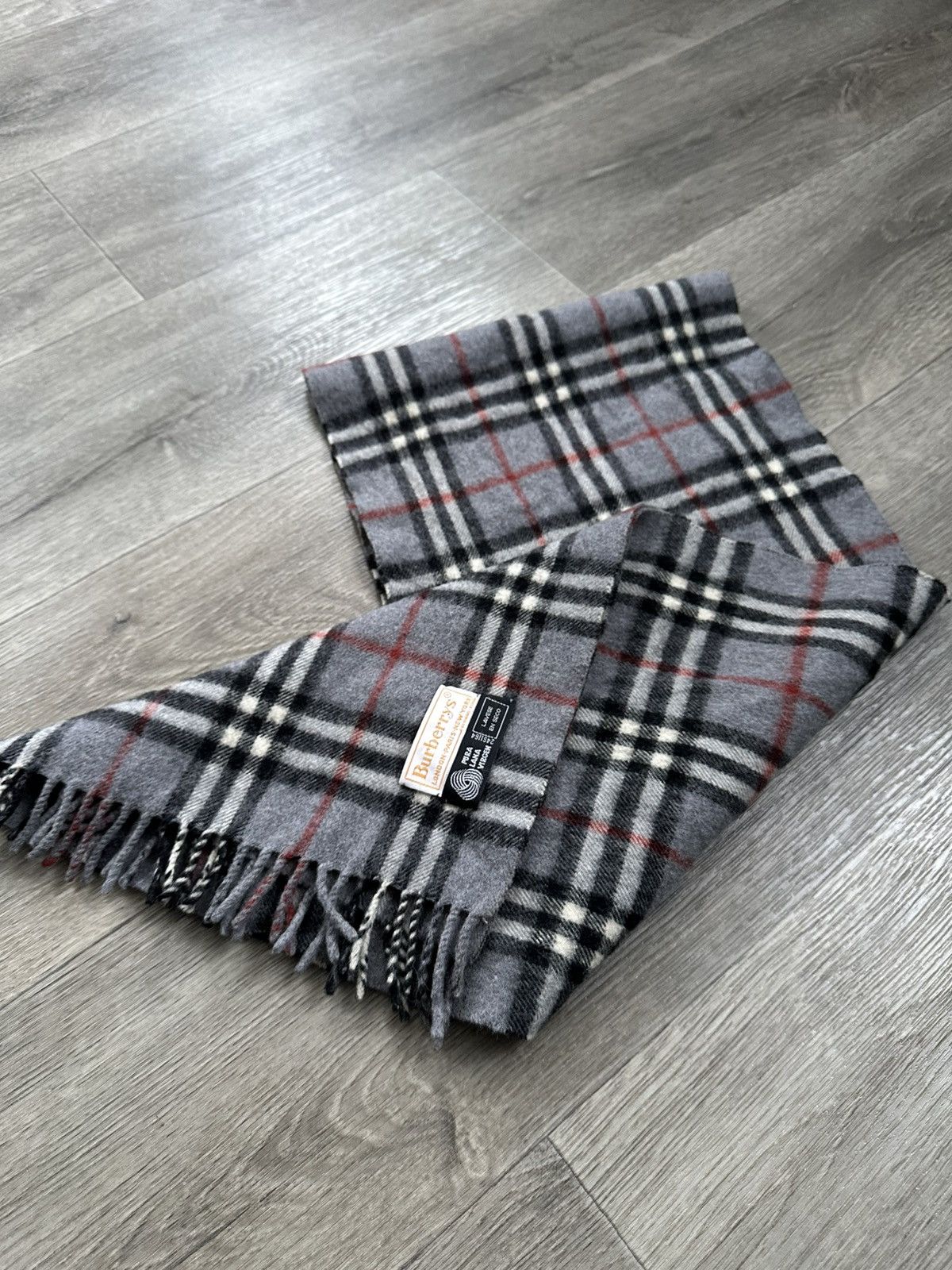 Burberry × Vintage 🫧Burberrys Vintage Scarf Wool Size ONE SIZE - 5 Thumbnail