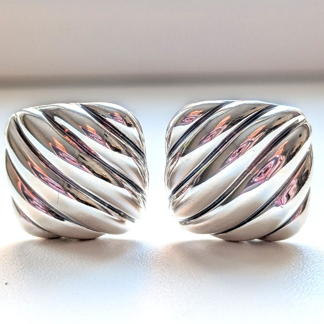 David Yurman David Yurman Square Cable Cufflinks in 925 Sterling Silver Size ONE SIZE - 2 Thumbnail