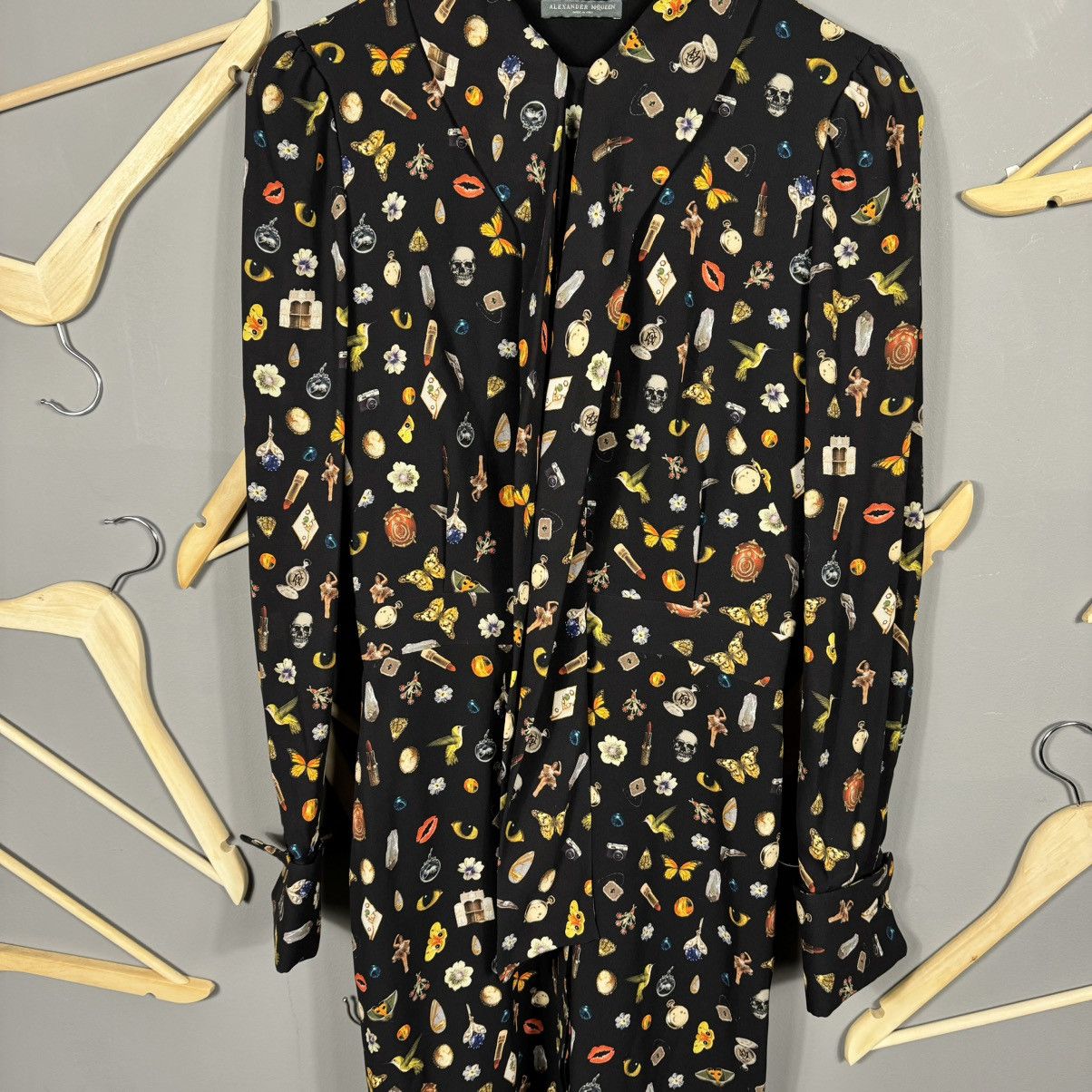 Alexander McQueen Alexander McQueen Obsession Long-sleeve Silk Dress Size XS / US 0-2 / IT 36-38 - 7 Thumbnail