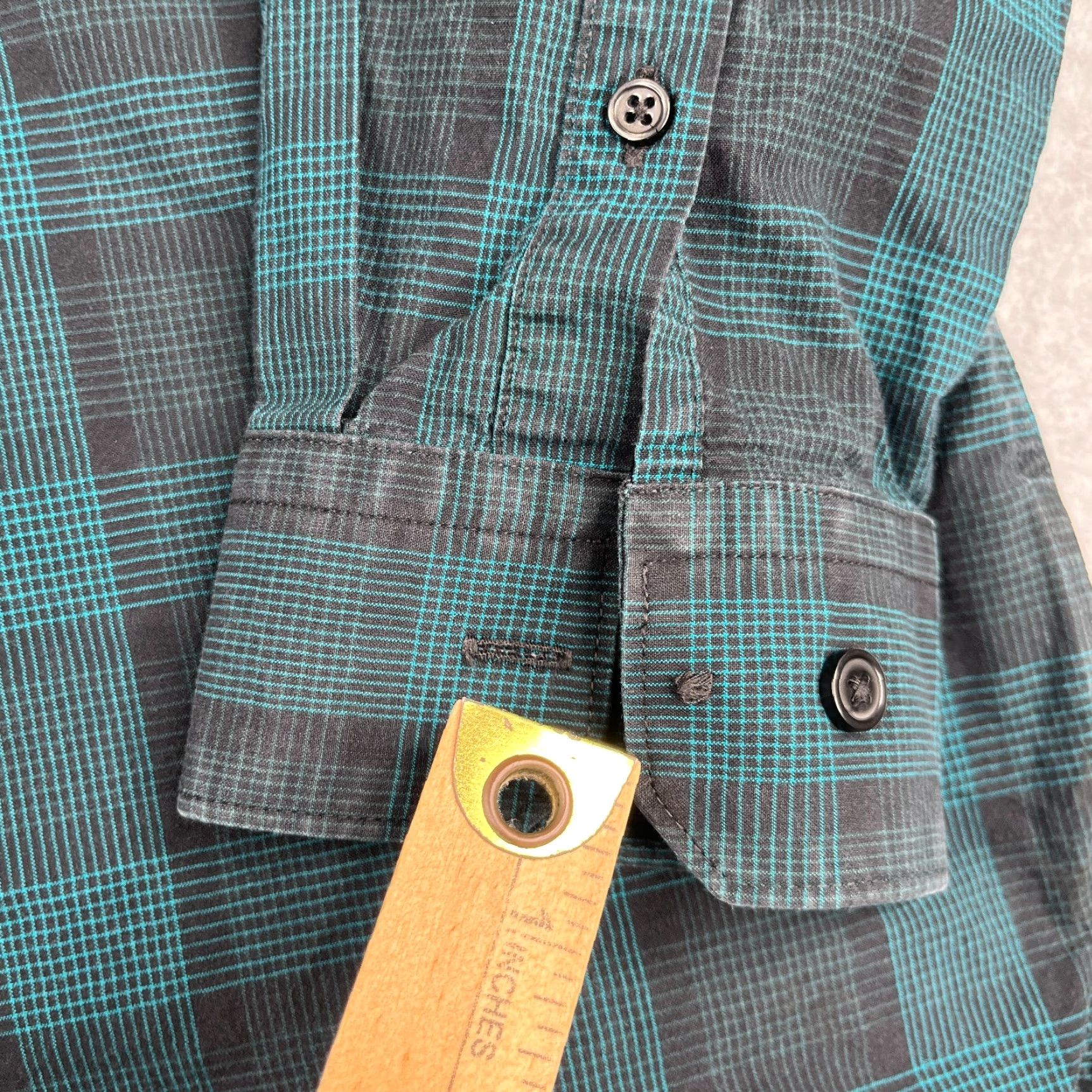 Express Express Shirt Large Green Plaid Casual Button Up Long Sleeve Mens Size US L / EU 52-54 / 3 - 3 Thumbnail
