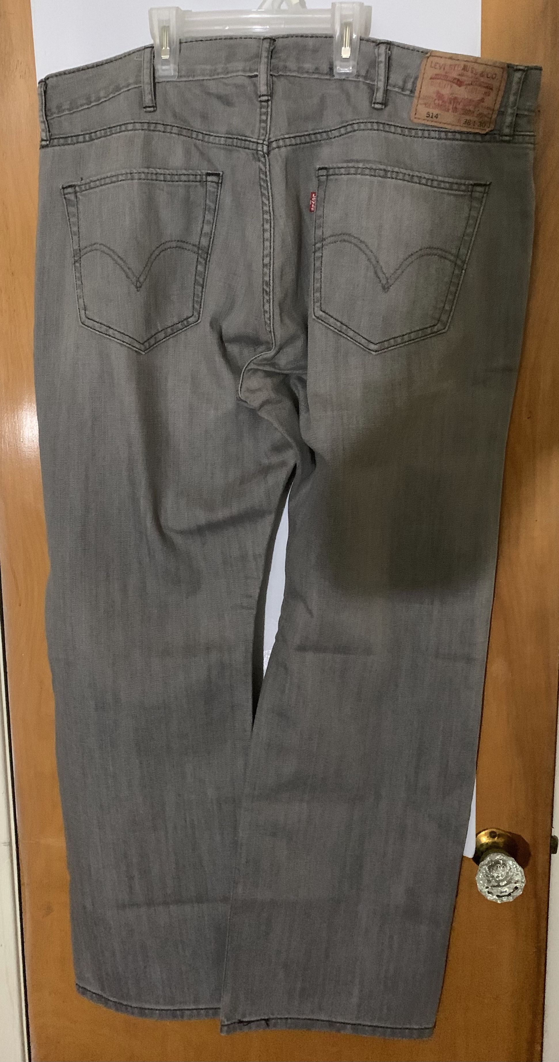 Levi's Levis 514 Jeans Men Size 38X30 Gray Denim Slim Straight Leg Size US 38 / EU 54 - 2 Thumbnail