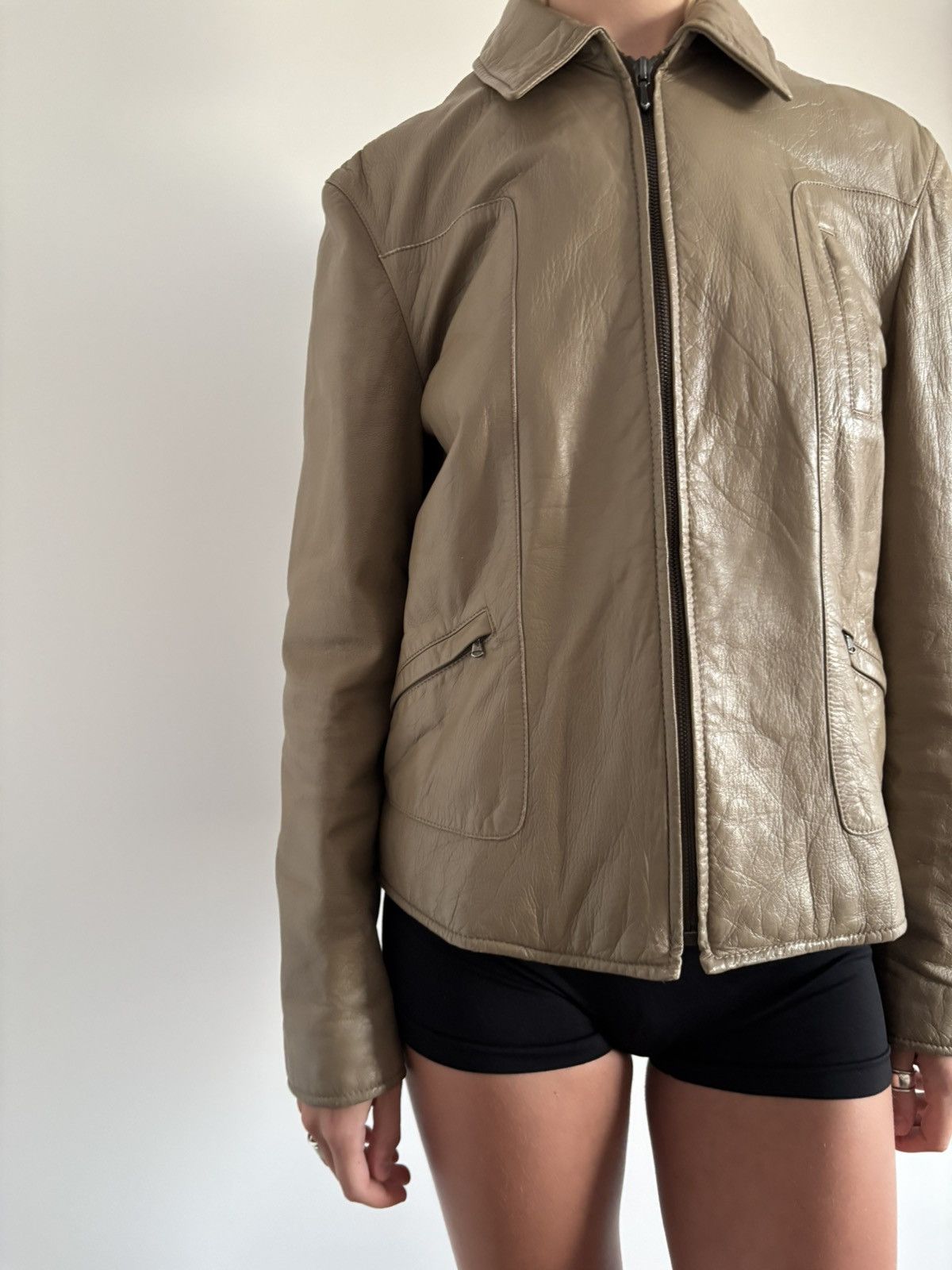 Armani Armani Jeans vintage leather jacket Size S / US 4 / IT 40 - 4 Thumbnail
