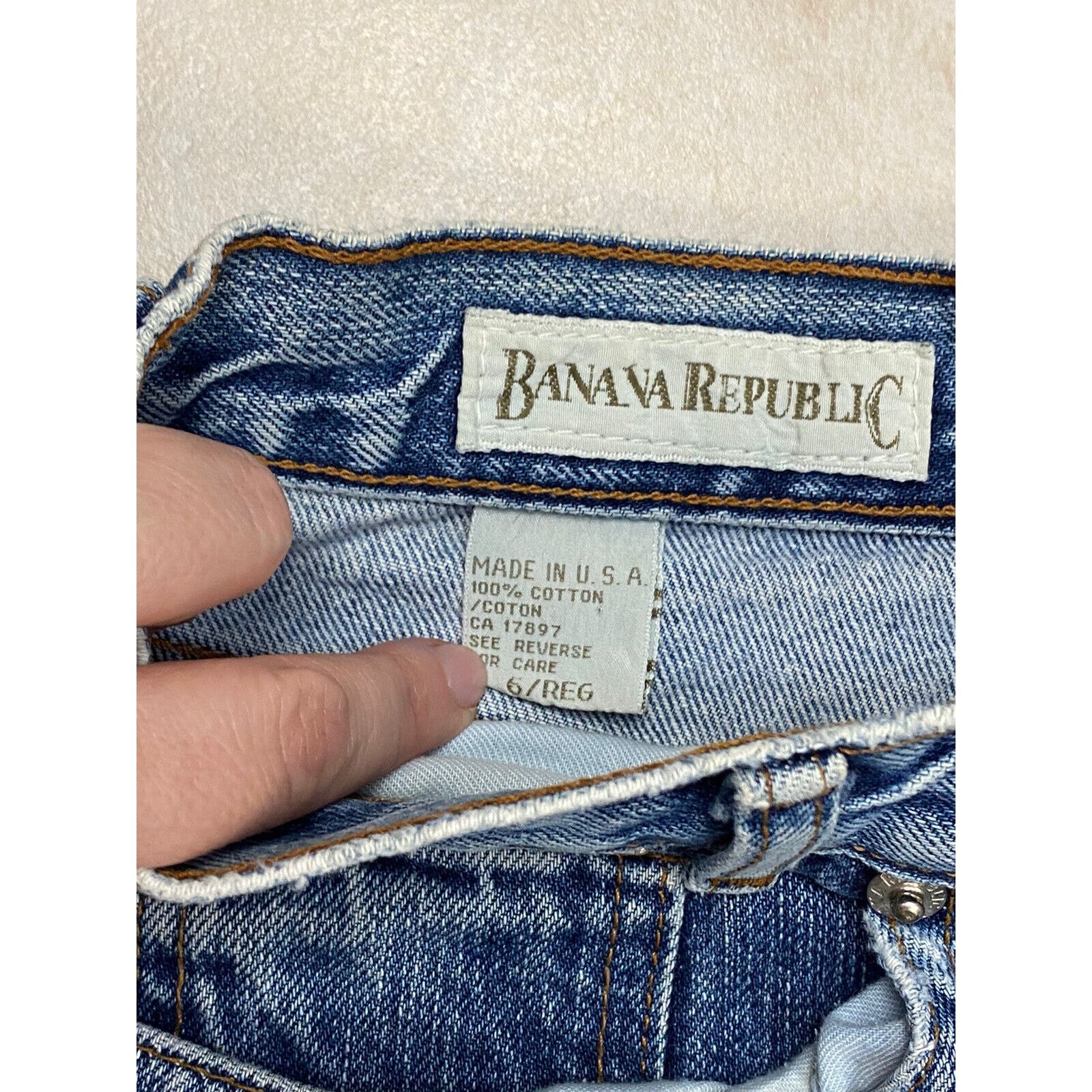 Banana Republic VTG Banana Republic Jeans High-Rise Straight Leg Button Fly Size 28" / US 6 / IT 42 - 3 Thumbnail