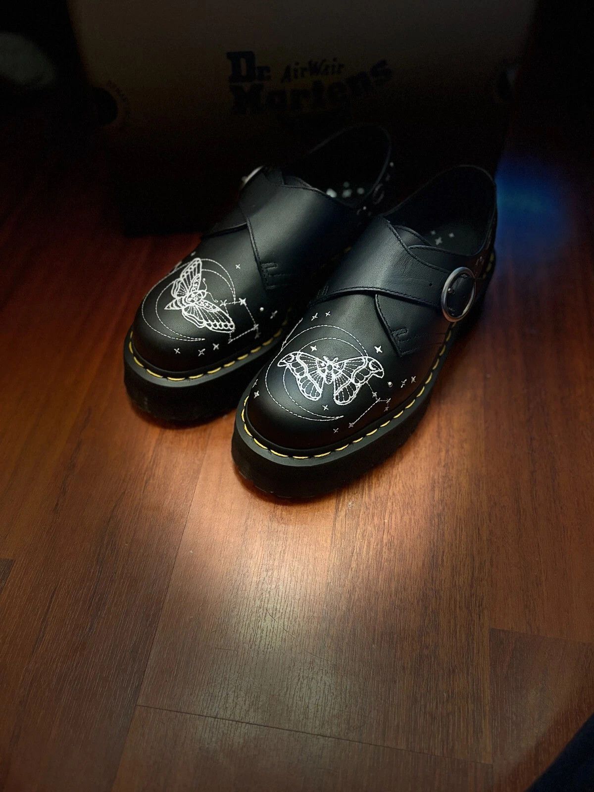 Dr. Martens Dr. Martens Celestial Moth Platform Monkstraps/ Derby Size US 7 / EU 40 - 7 Thumbnail