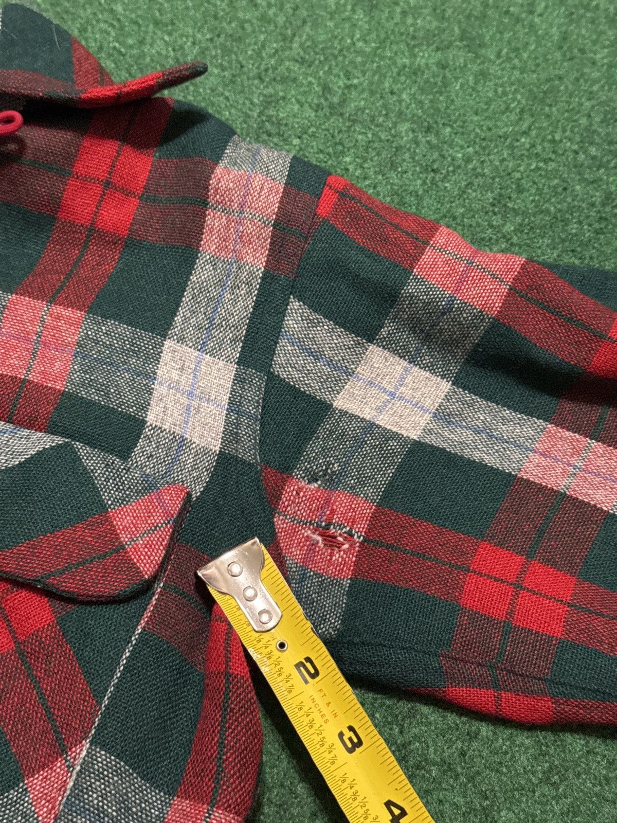 Vintage Vintage 70s 80s Wool Blend Plaid Button Up Flannel Shirt Size US S / EU 44-46 / 1 - 8 Thumbnail