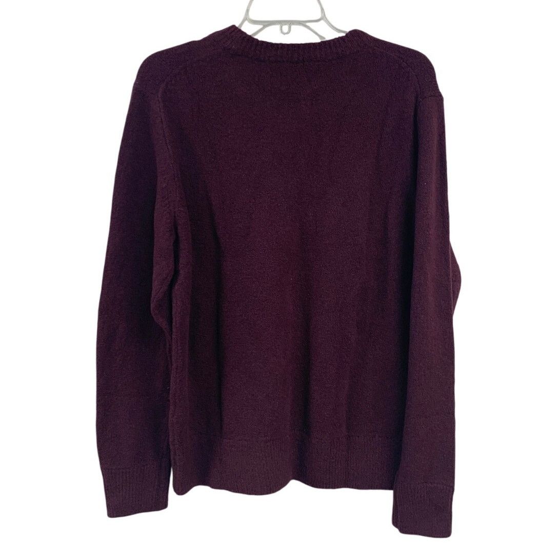 American Eagle Outfitters New AOE Womens Medium Purple Long Sleeve Crew Neck Sweater Size M / US 6-8 / IT 42-44 - 2 Thumbnail